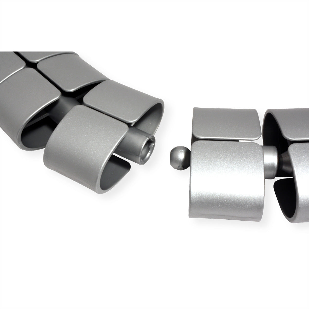 Divers Premium Kabelschlange – 0,75 m – Polypropylen – Silber, Tischbefestigung