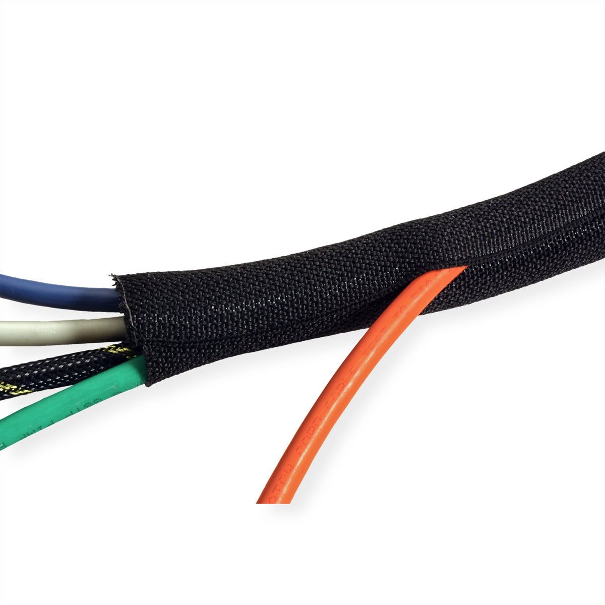 VALUE Kabelschlauch Ø 25 mm, 2,5 m, selbsteinrollend, wärmeresistent – schwarz