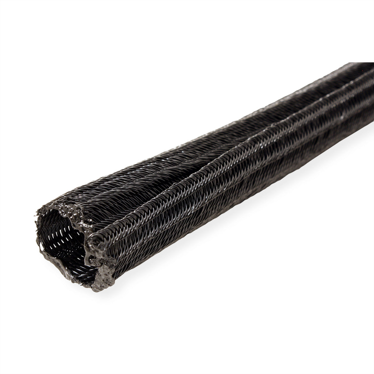 ROLINE Kabelschlauch – 2,5 m – Ø 2,5 cm, PVC, selbstschliessend – Schwarz