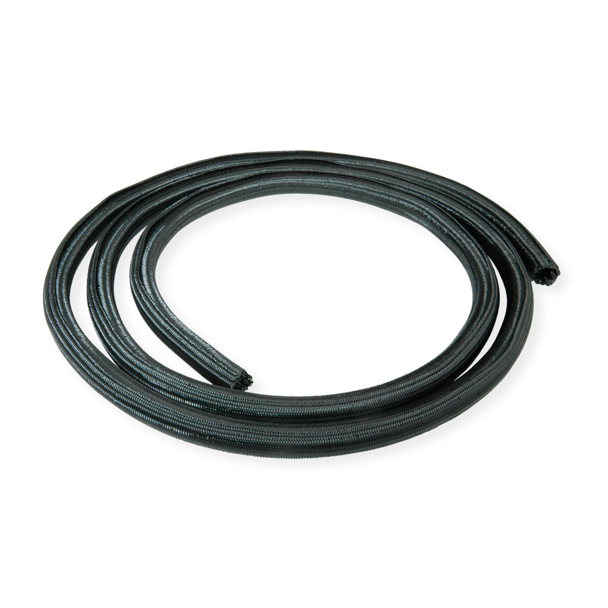 ROLINE Kabelschlauch – 2,5 m – Ø 2,5 cm, PVC, selbstschliessend – Schwarz