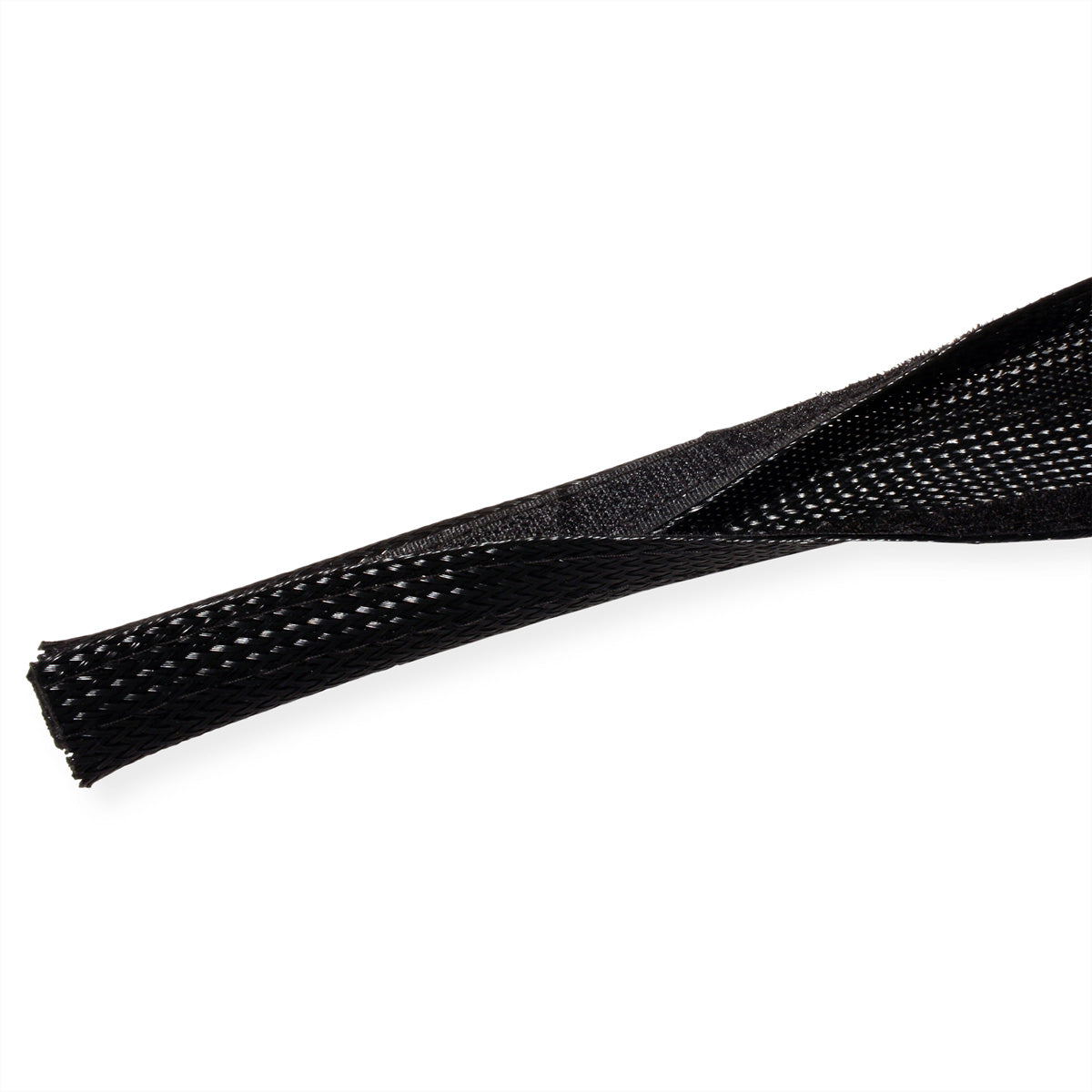 ROLINE Kabelschlauch, Ø bis 25 mm, 2,5 m, mit Klettband – schwarz
