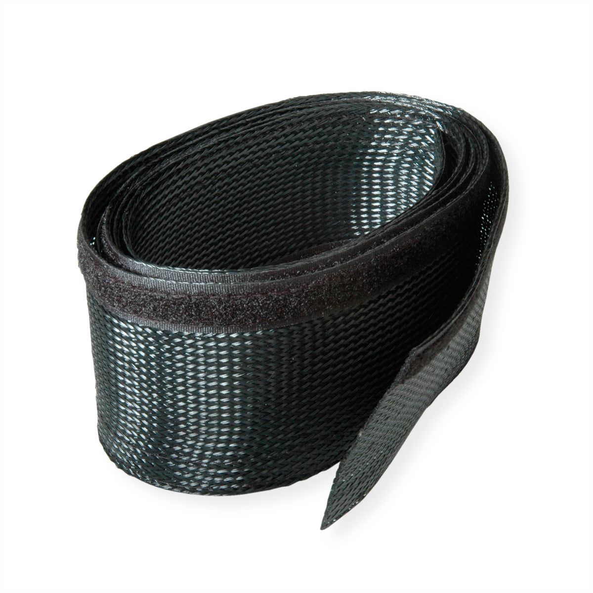 ROLINE Kabelschlauch, Ø bis 25 mm, 2,5 m, mit Klettband – schwarz