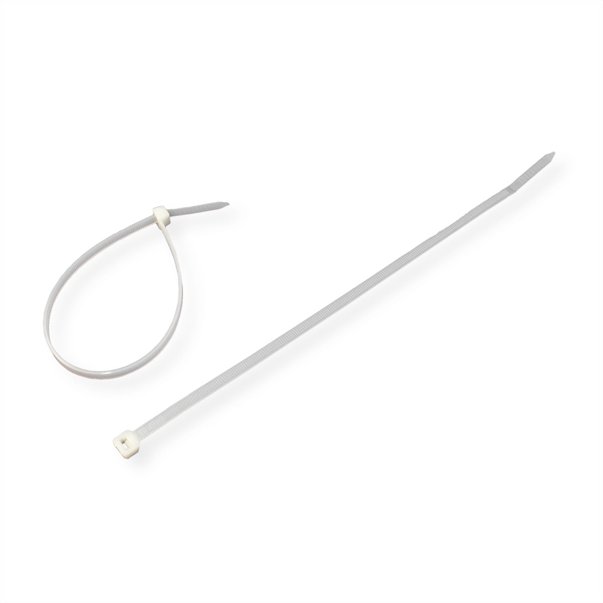 VALUE Kabelbinder, 250×4,8 mm, 100er-Pack, abgewinkelt – naturfarben