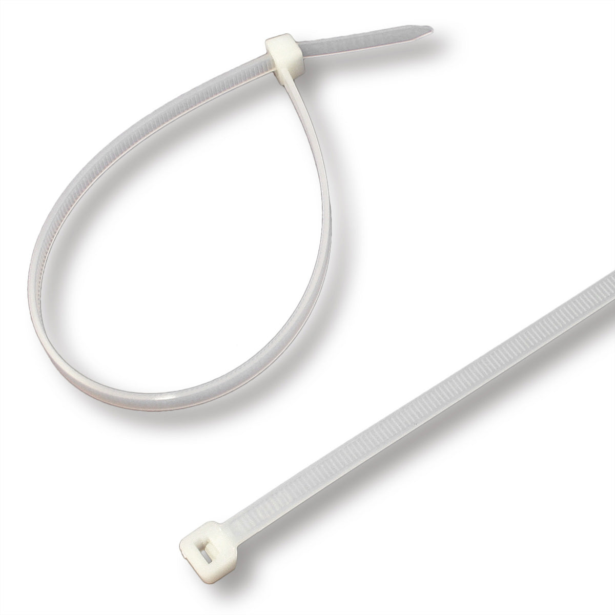 VALUE Kabelbinder, 250×4,8 mm, 100er-Pack, abgewinkelt – naturfarben