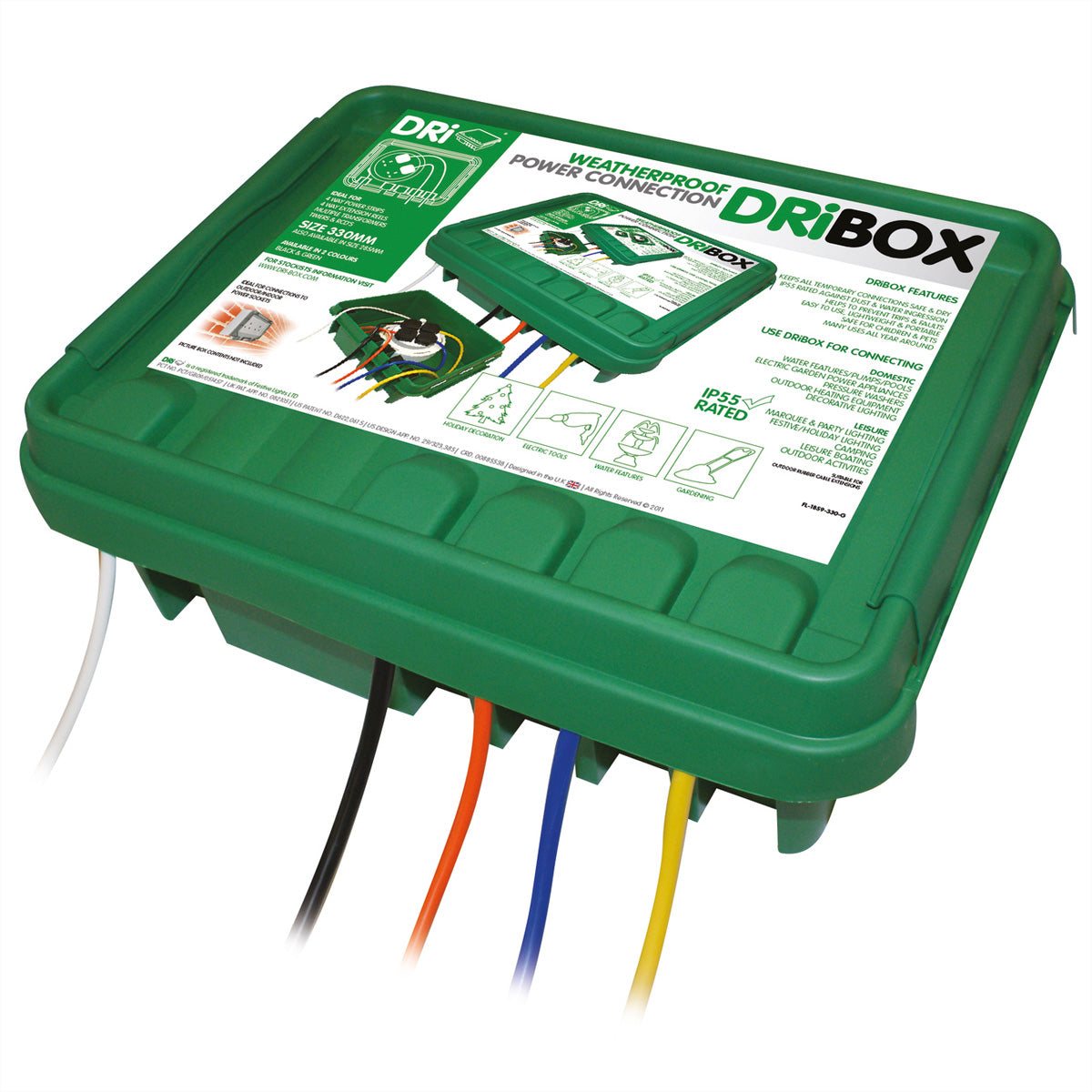 OEM Aussen-Kabelbox, 250×200×100 mm, IP55, 5 Kabeleinführungen – Grau