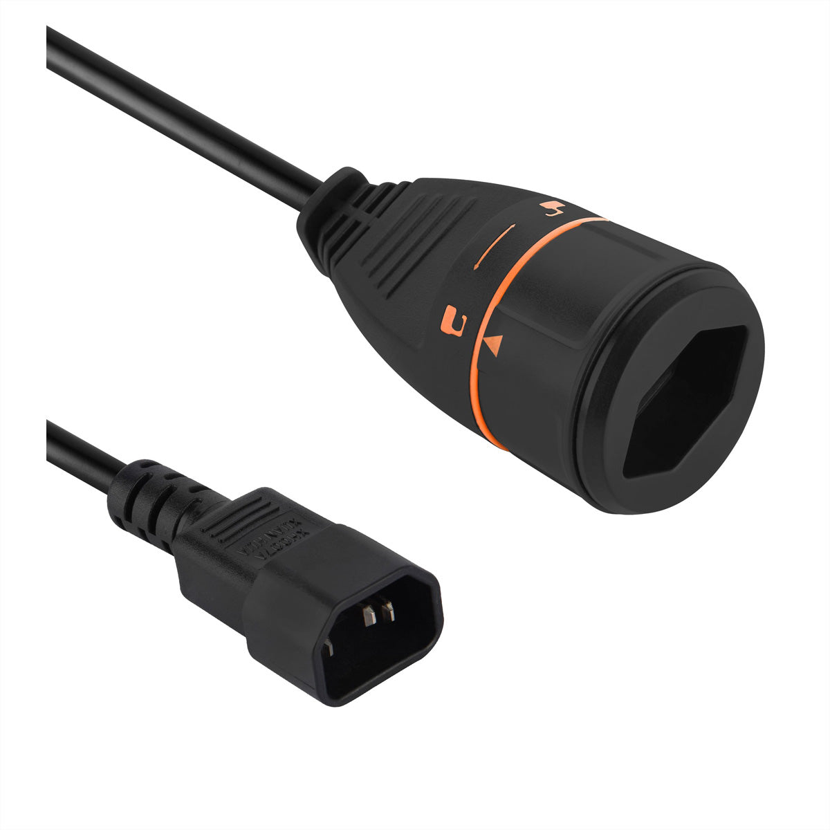 Oem Lockxtend Verlängerungskabel – Lock-Kupplung T13, 1,4 m, 10 A/230 V, mit Verriegelung, schwarz