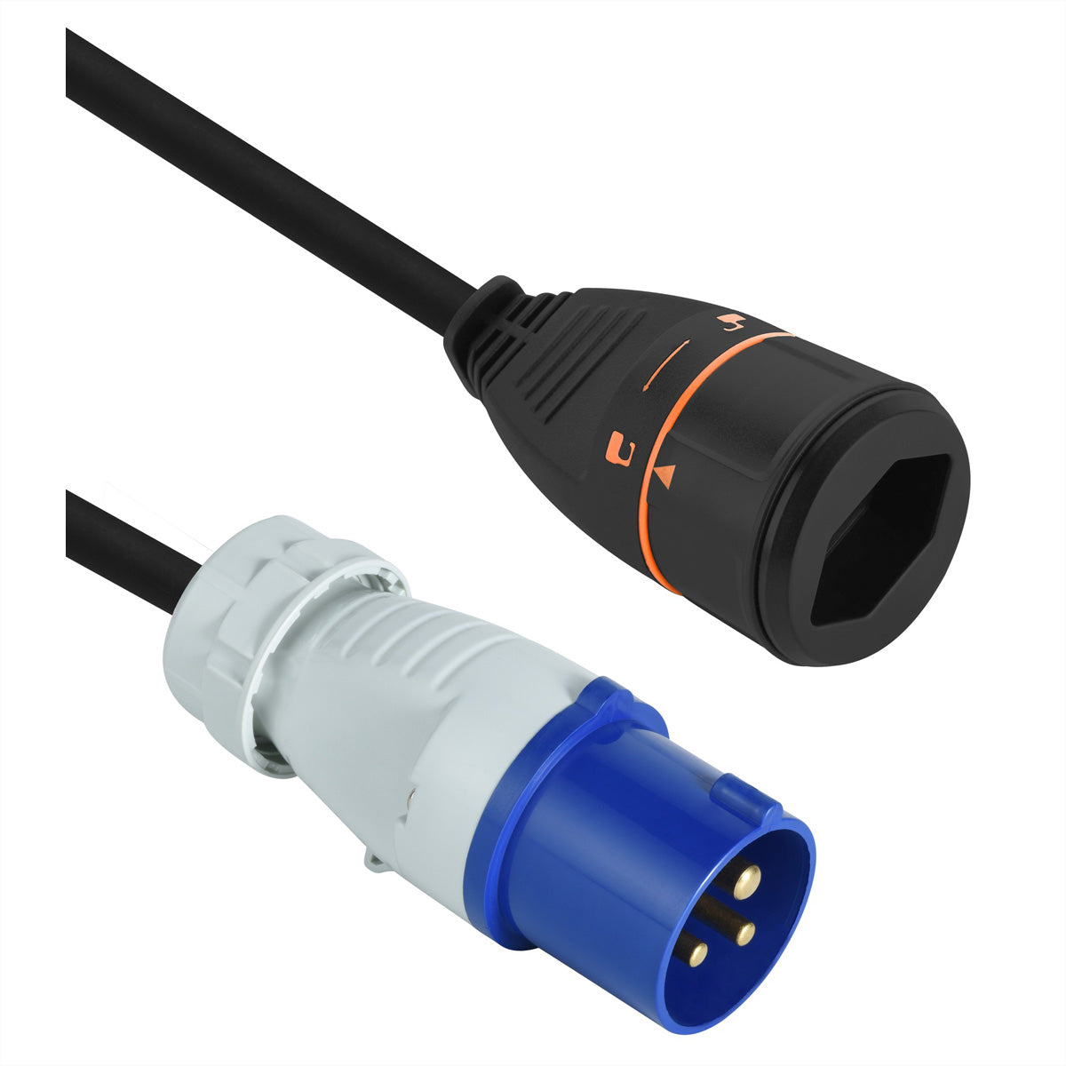 Oem Lockxtend CEE-Adapter Stromkabel – Lock-Kupplung T16, 1,4 m, 16 A/230 V, schwarz