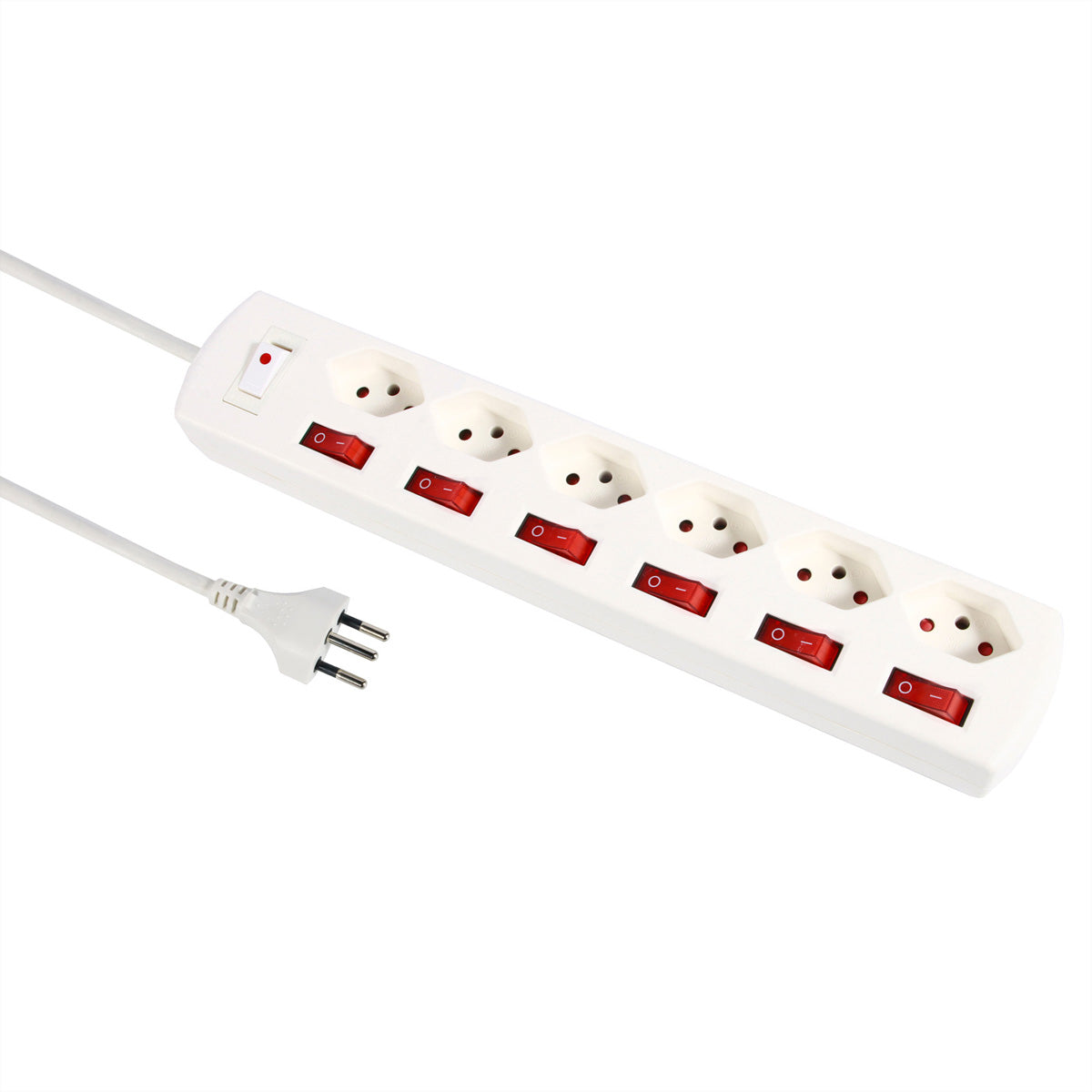 M. Schönenberger Schönenberger Principio+ Steckdosenleiste – 6× T13, 2 m, weiss