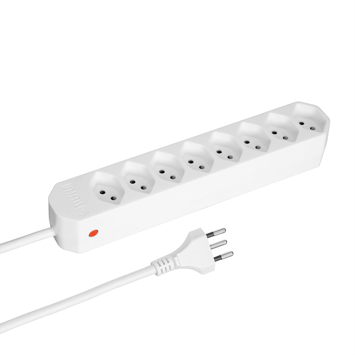 Steffen Steckdosenleiste, 8× T13, ohne Schalter, 1,5 m, Stecker T12, IP20