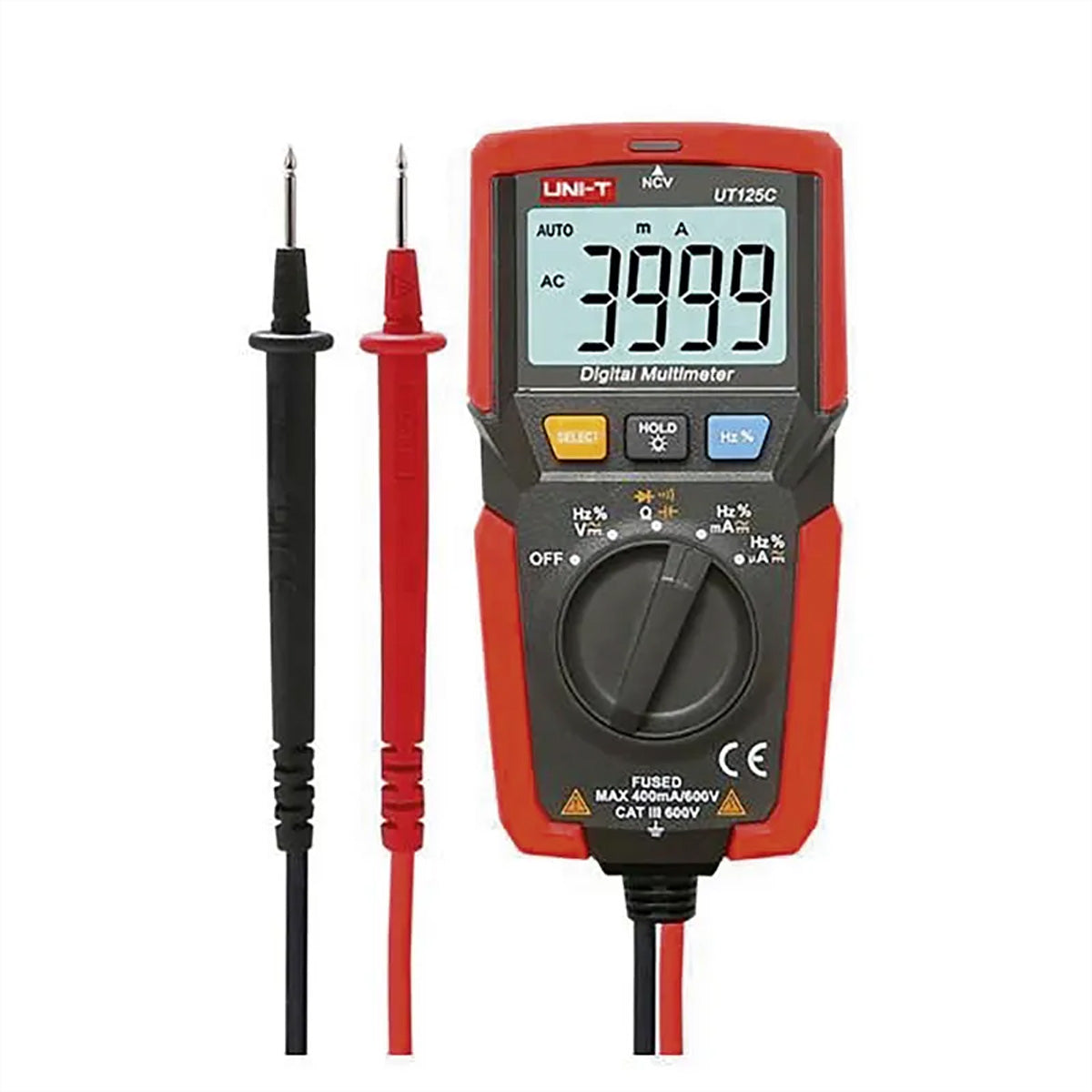 Steffen Multimeter – AC/DC, 0,4 A, CAT III 600 V