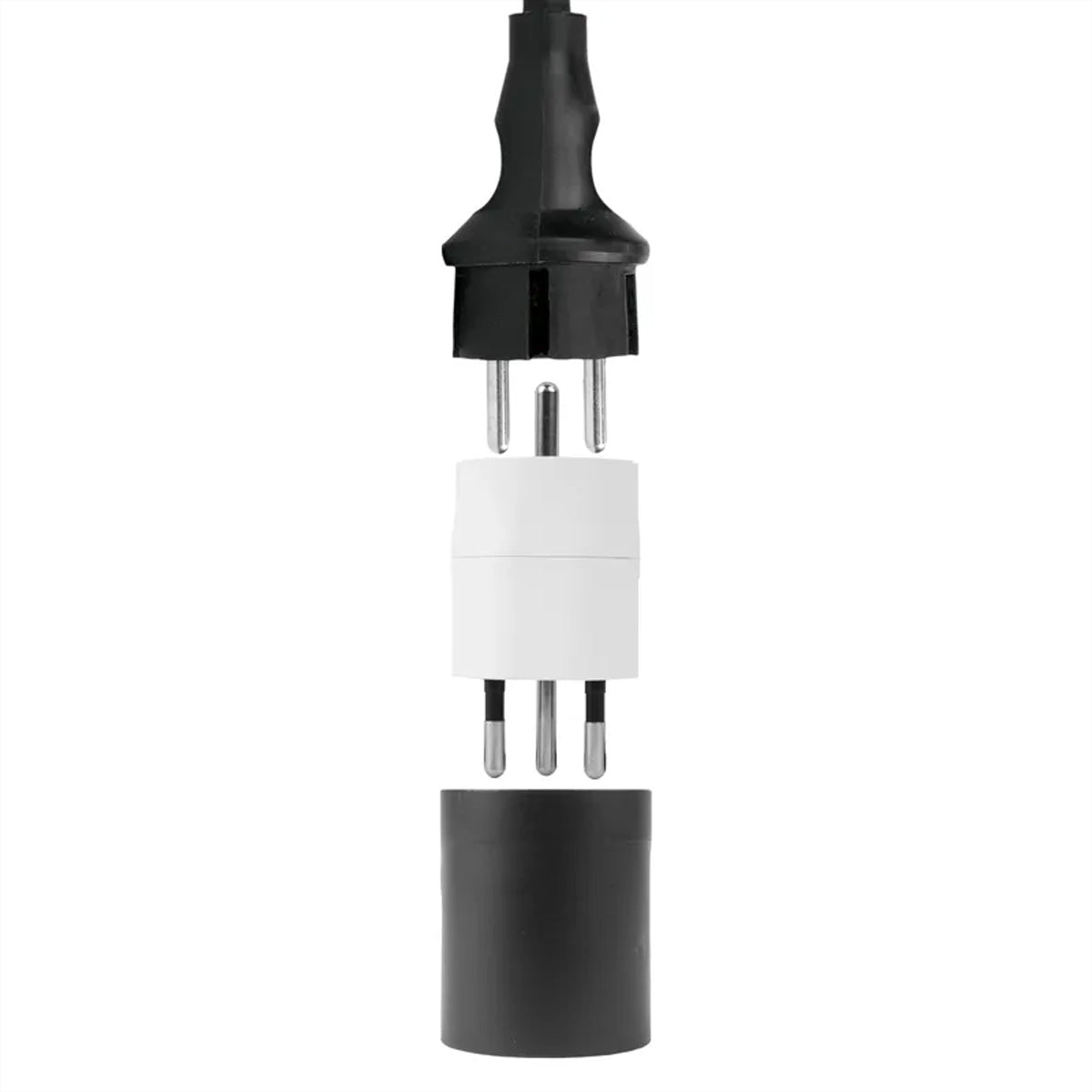 Steffen Reiseadapter T12 zu Schuko – 3-polig, Weiss
