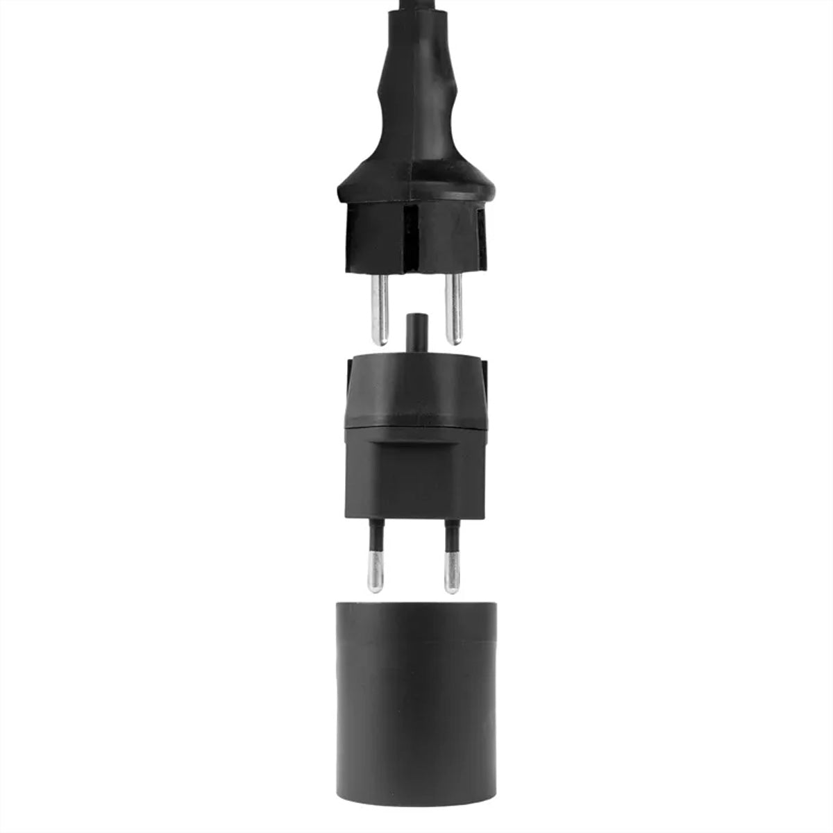Steffen Fixadapter Schuko zu CH T11 – 3-polig, Schwarz