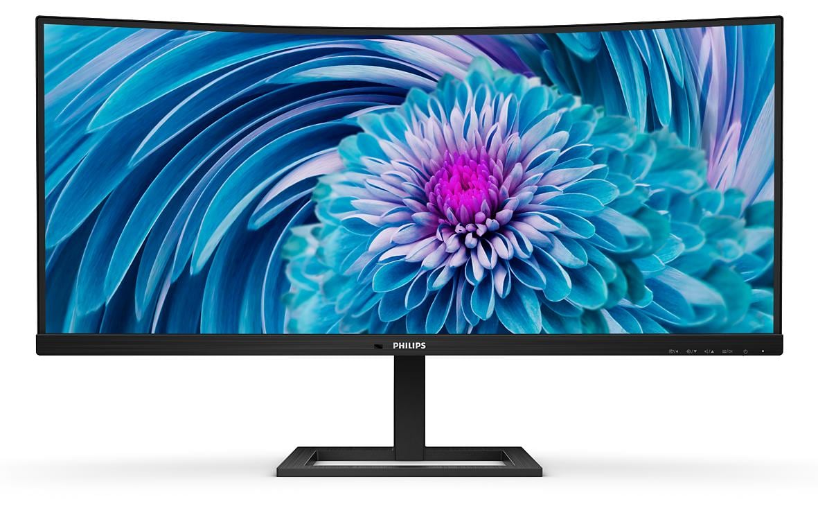 Philips 346E2CUAE/00 – Monitor, 34", VA, 100 Hz, 300 cd/m², Lautsprecher, VESA 100 × 100, Schwarz