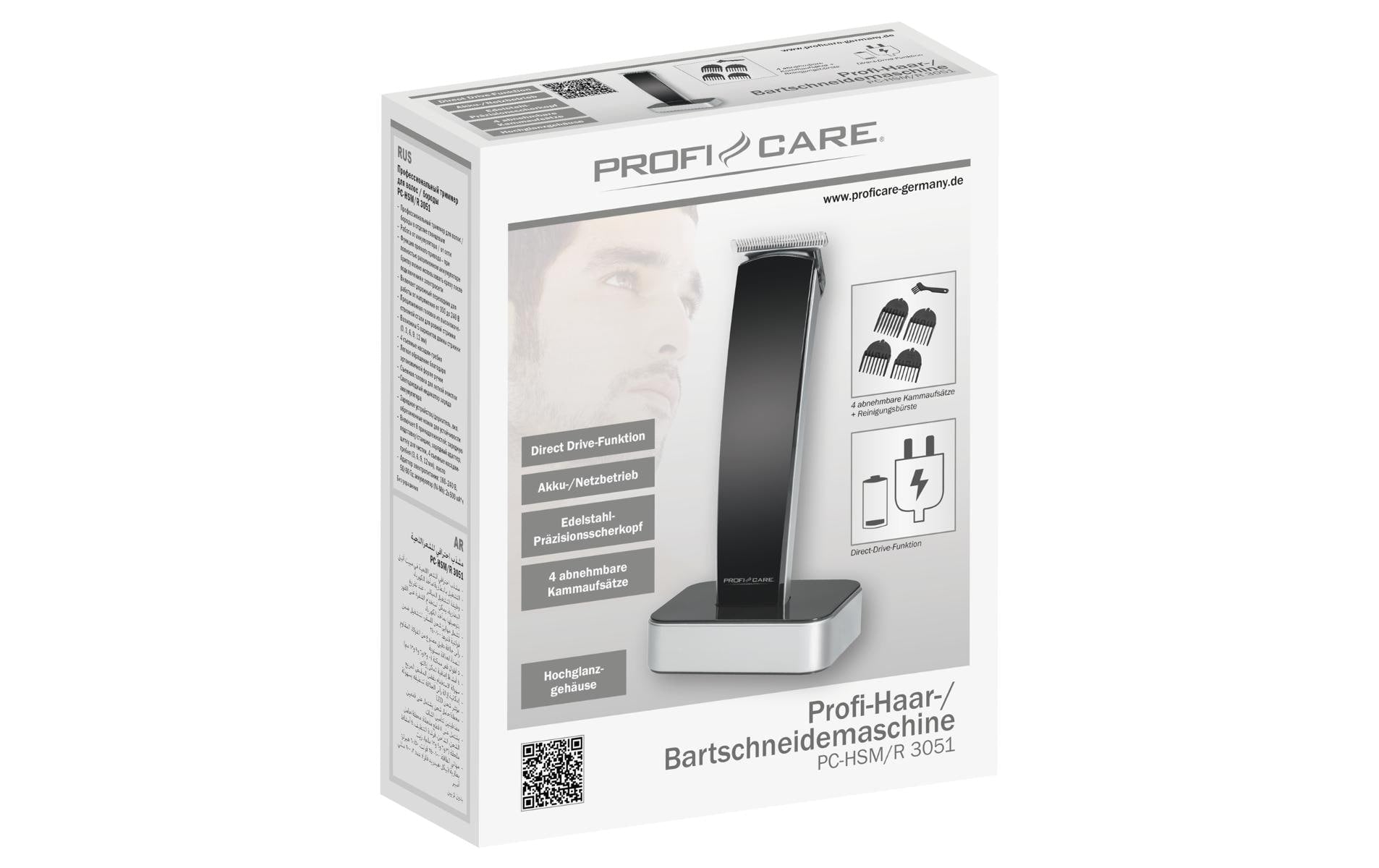 ProfiCare Bartschneider HSM/R 3051 – 0–12 mm, 5 Stufen – Schwarz