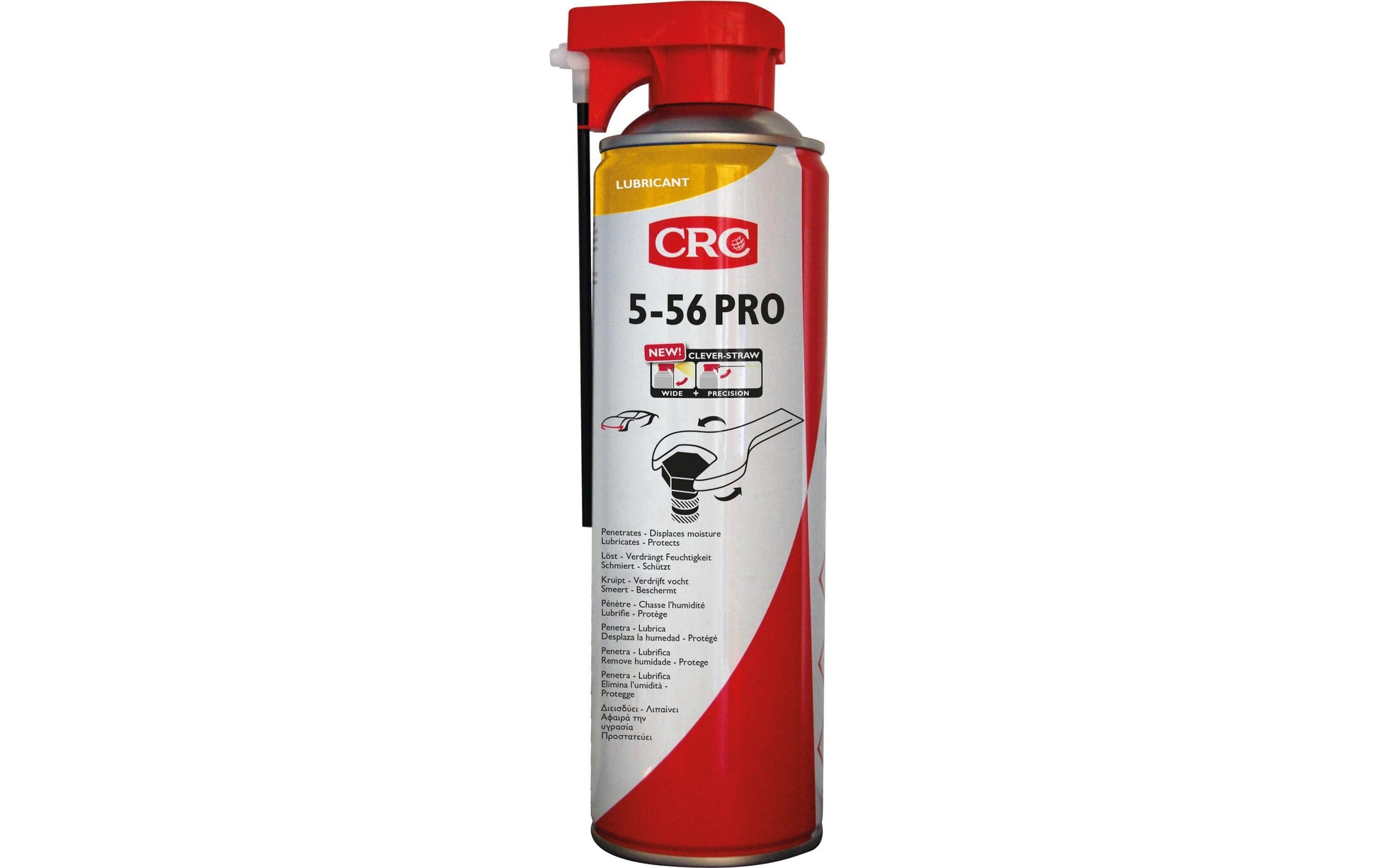 CRC Technik-Spray 5-56 PRO CLEVER-STRAW – Schmiermittel-Spray, 500 ml – für Metall