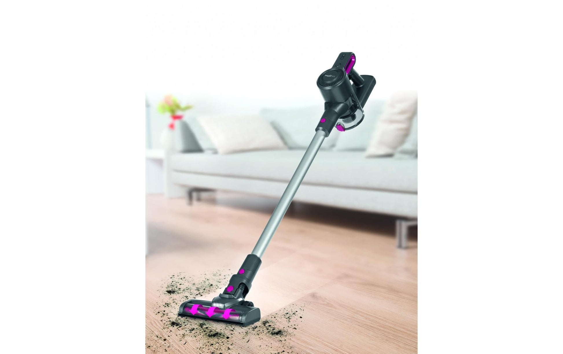 MAXXMEE Stabstaubsauger – 2-in-1, 0,8 l, Akkubetrieb, 2 Stufen
