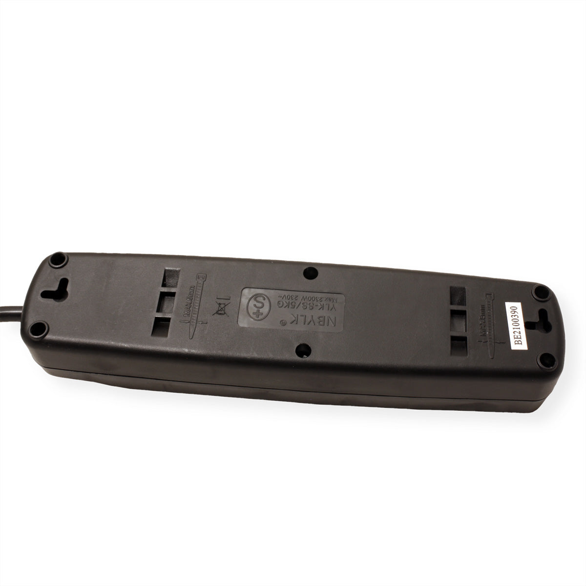 BLANK – Steckdosenleiste, 5× T13, mit Leuchtschalter, 1,5 m, Stecker T12