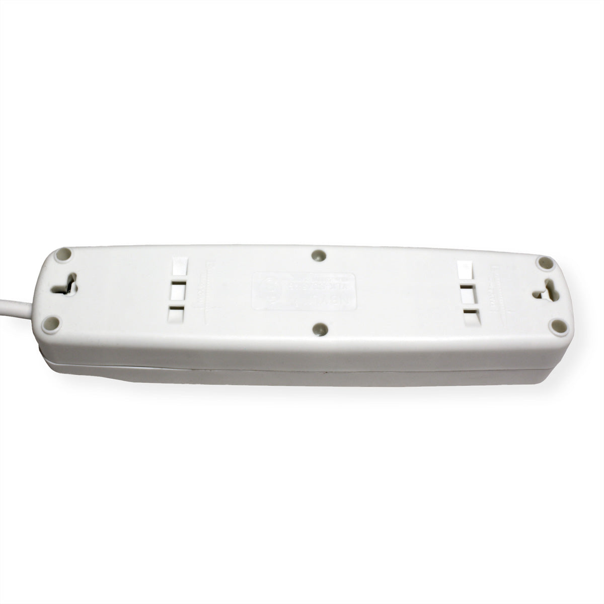 Blank Steckdosenleiste, 5×T13, mit Leuchtschalter, 1,5 m, Eingang T12, 205×45×45 mm – weiss