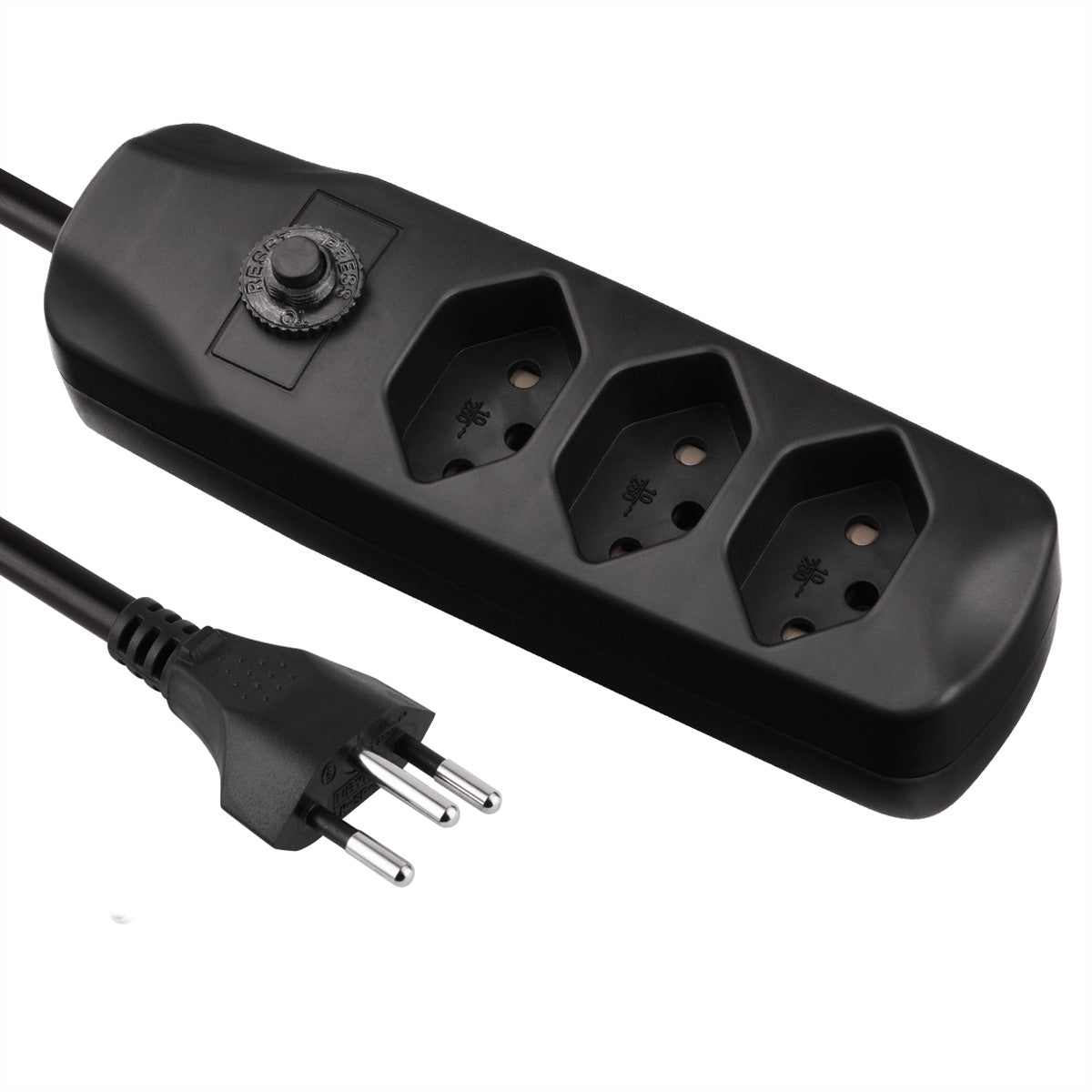 Blank Steckdosenleiste, 3× T13, ohne Schalter, 1,5 m, Stecker T12