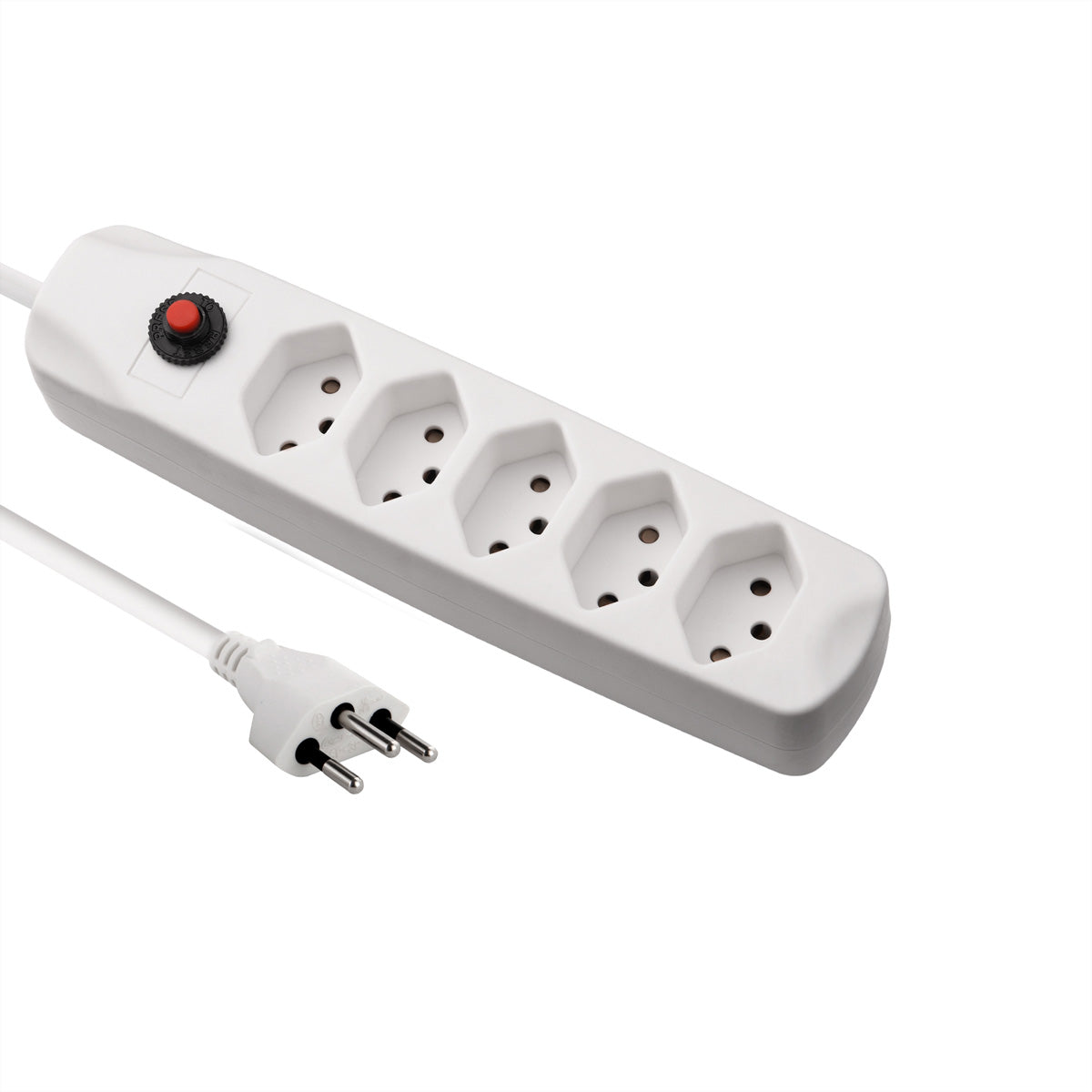 Blank Steckdosenleiste, 5× T13, ohne Schalter, 1,5 m, Stecker T12