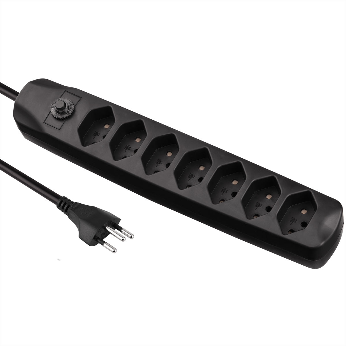 BLANK – Steckdosenleiste, 7× T13, ohne Schalter, 1,5 m, Stecker T12