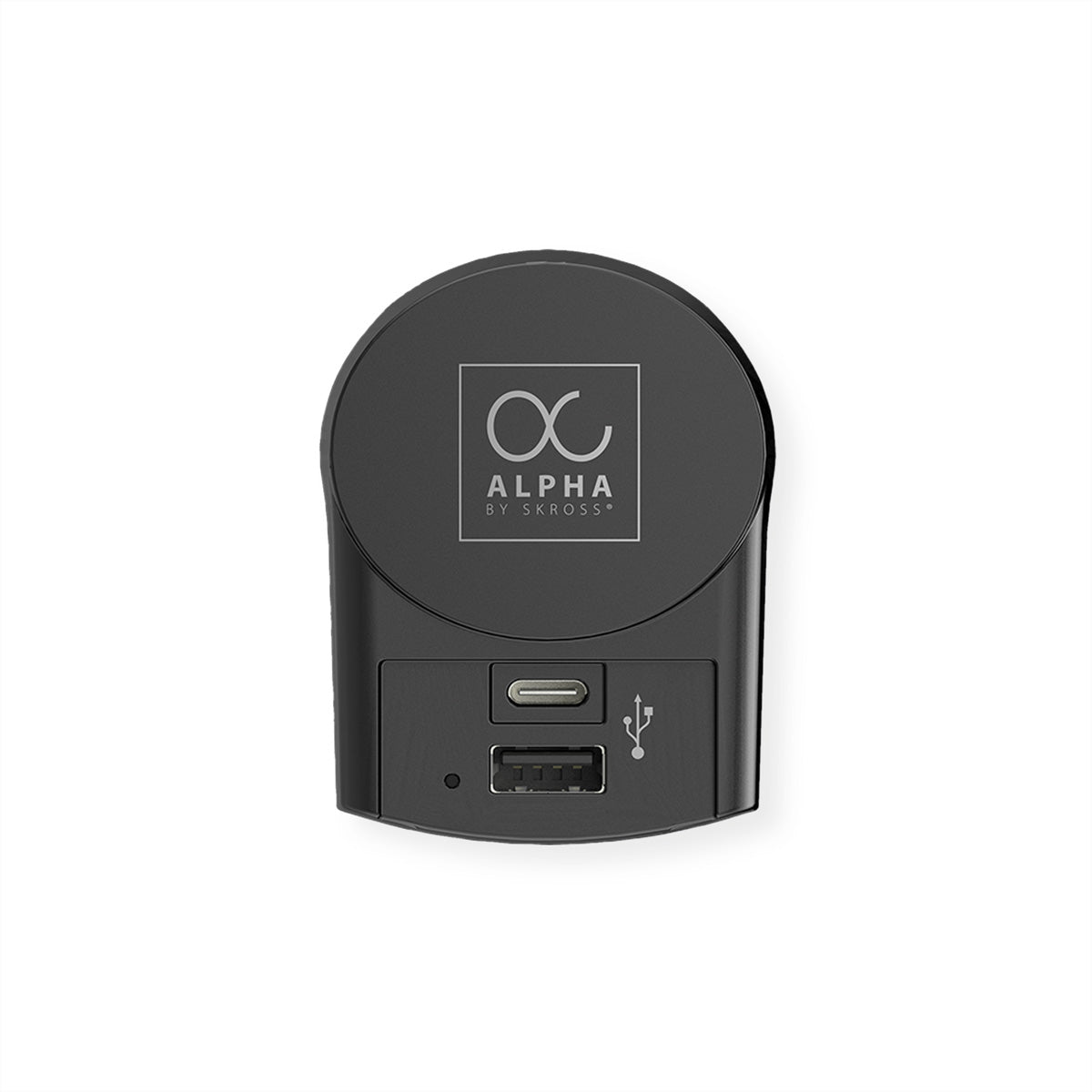 SKROSS – Reiseadapter Alpha – von USB-C zu Typ I – 2 USB (USB-C, USB-A) – schwarz