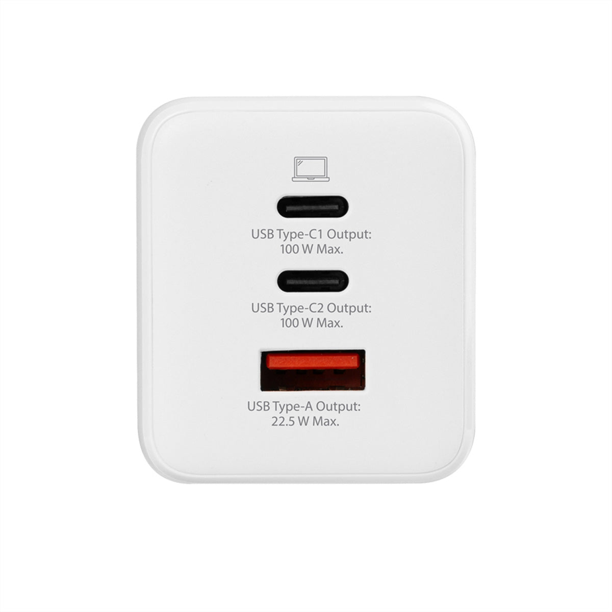 Skross Power Charger USB-Ladegerät 100 W – USB-C×2, USB-A×1 – GaN, EU-Stecker (Typ C) – Weiss