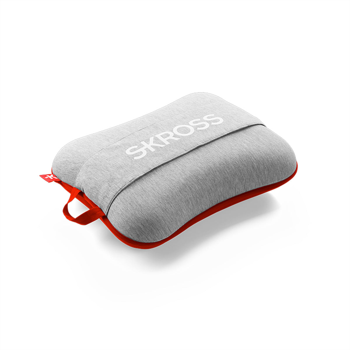SKROSS – Reisekissen Mini Kissen – Memory-Schaum, waschbarer Bezug – 200×295×75 mm – Rot