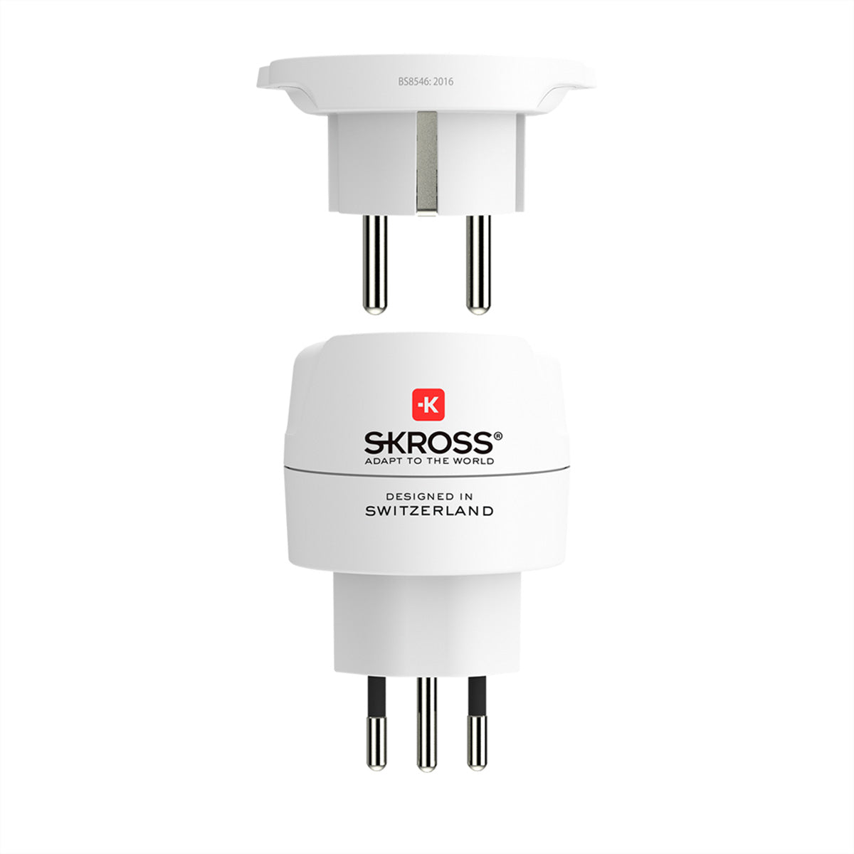 Skross Reiseadapter – Italien zu Europa – 3-polig – Weiss