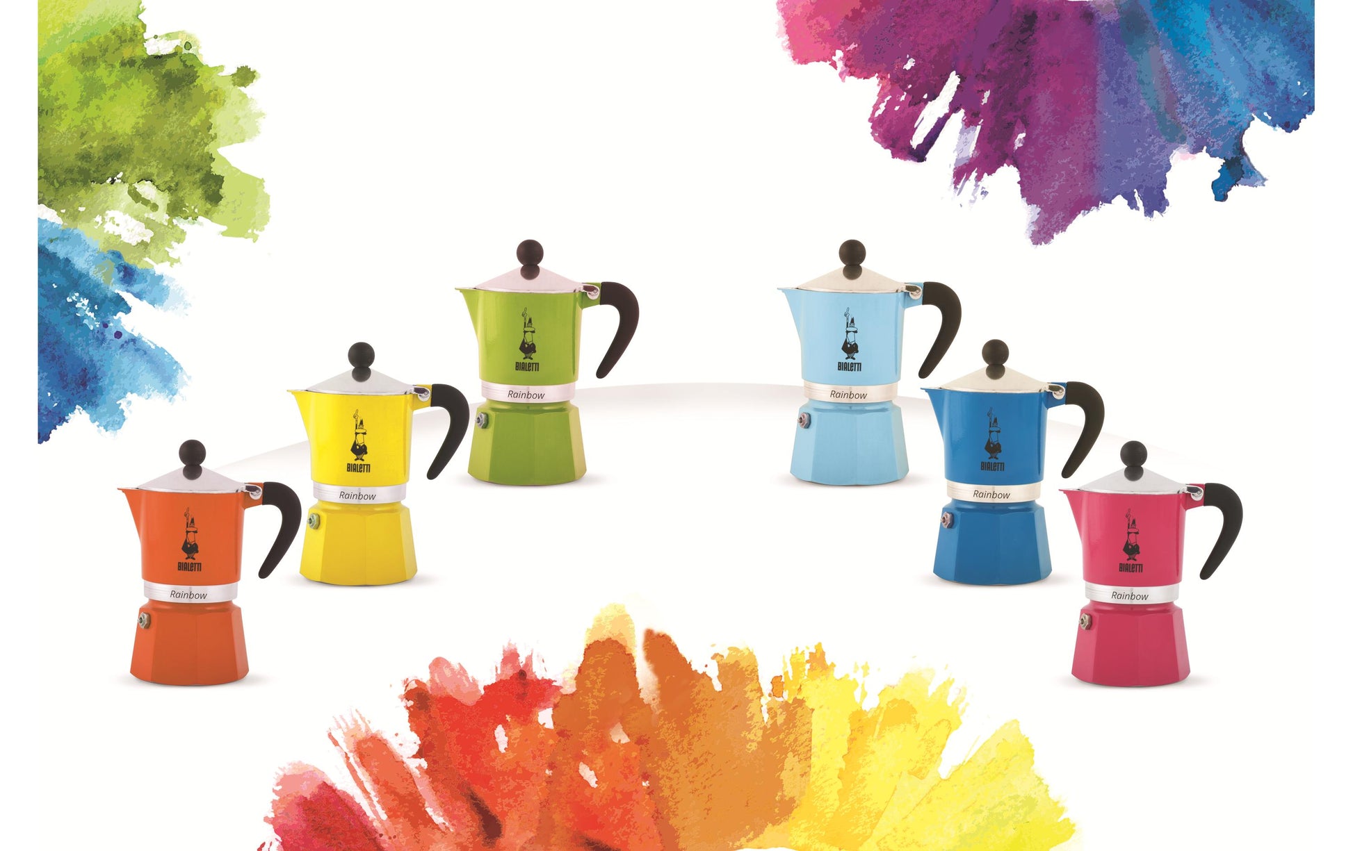 Bialetti Rainbow French Press / Kaffeebereiter – 0,2 l, 3 Tassen, Aluminium