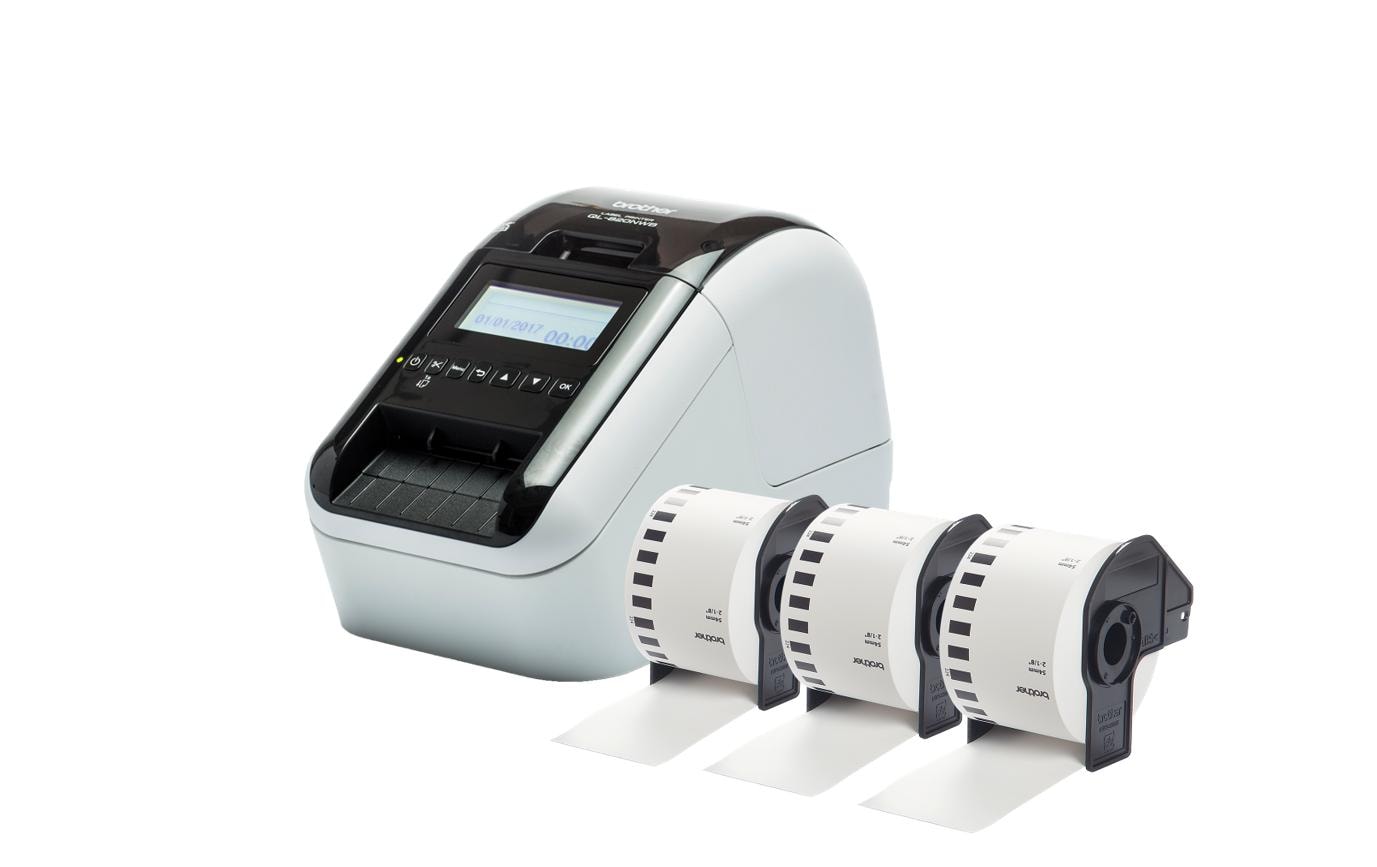 Brother DYMO LabelWriter QL-820NWB – Etikettendrucker, Thermodirekt, für DK-Rollen, WLAN, Bluetooth, 300 × 600 dpi