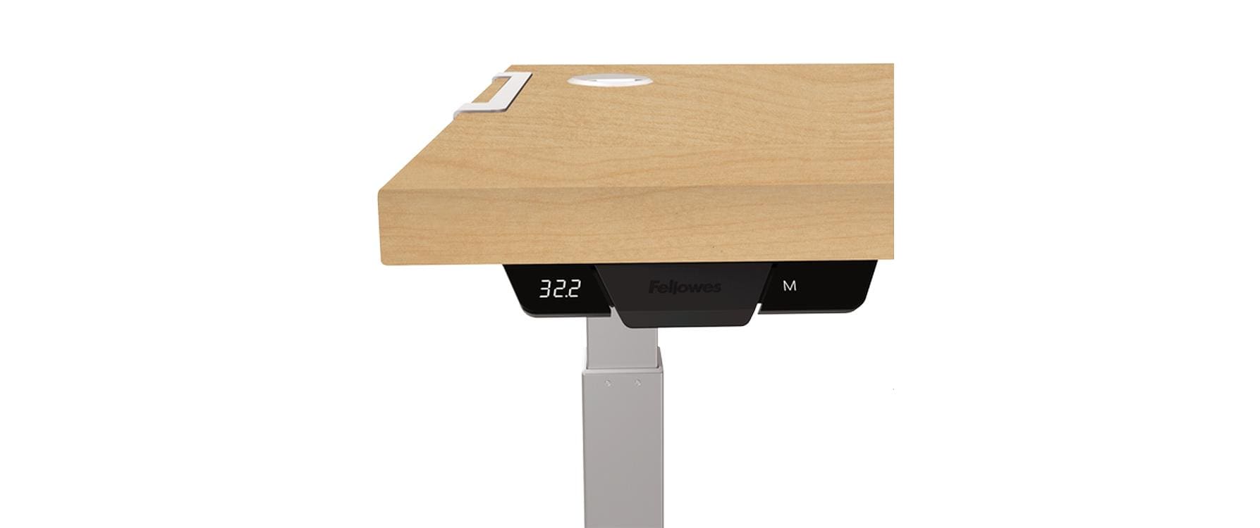 Fellowes Tischplatte – 160 × 80 × 2,5 cm – Ahorn – für Levado, Cambio