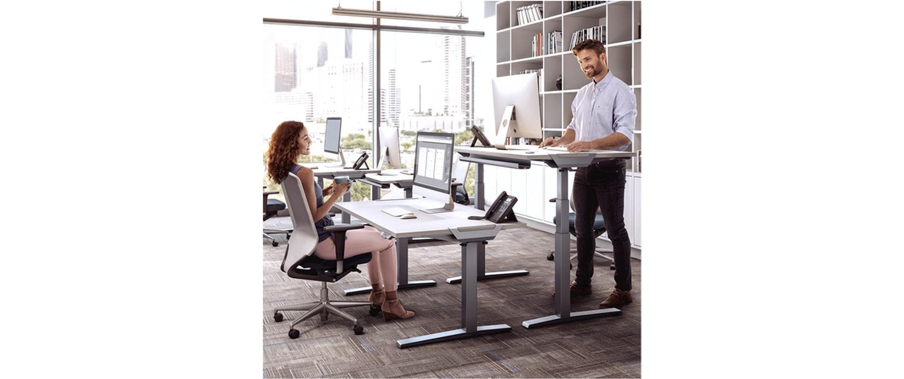 Fellowes Tischplatte – 180 × 80 × 2,5 cm – grau – für Levado, Cambio