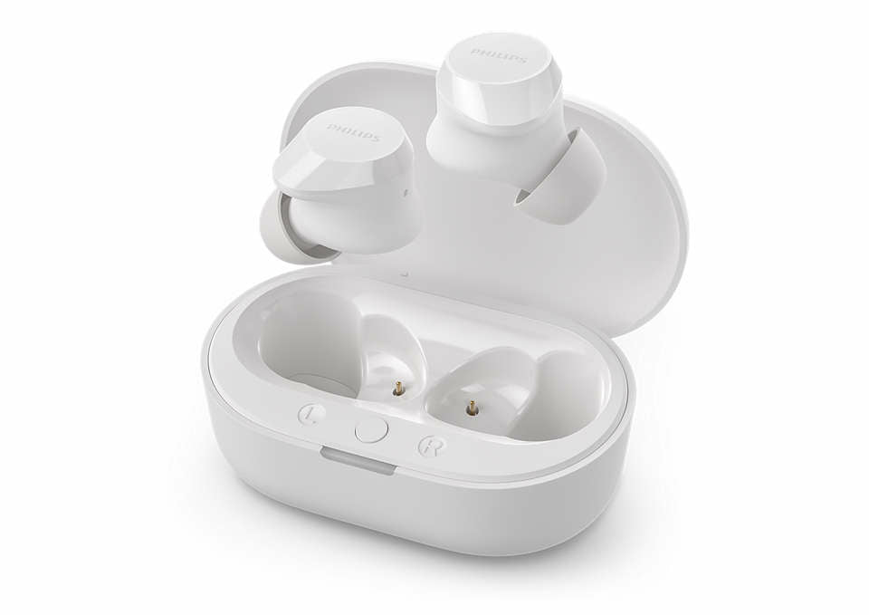 Philips TAT1209WT – True Wireless In-Ear Kopfhörer – Bluetooth – IPX4, Touch-Steuerung – Weiss – bis 18 h