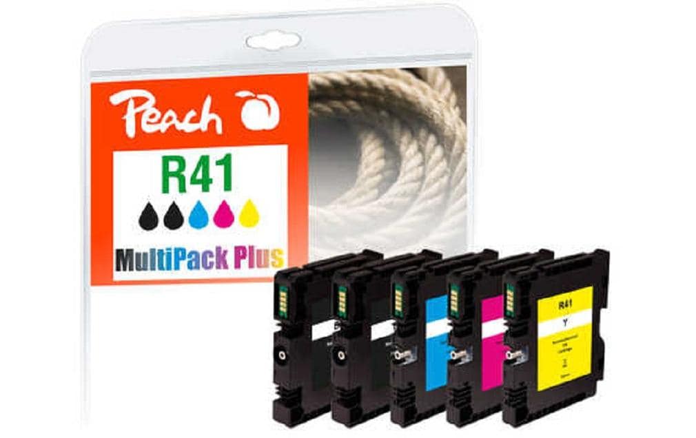 Peach Tintenpatronen-Multipack CMYK, 5er-Pack, kompatibel – für Ricoh Aficio SG 3100, SG 3110, SG 3120 und andere