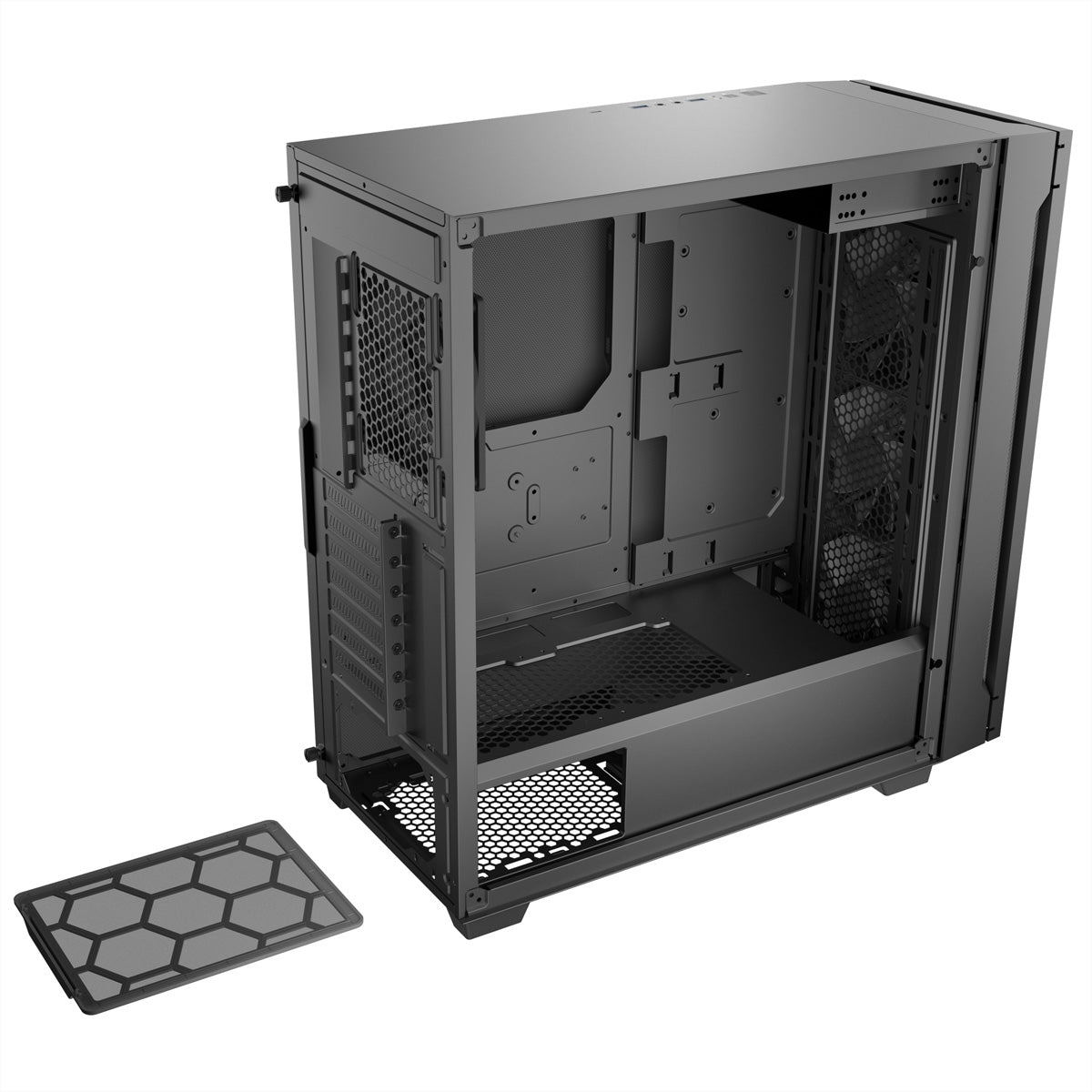 Antec P10C – PC-Gehäuse – Midi-Tower, ATX, Schwarz, 7×PCIe, 3×3,5", 3×2,5", 3×120 mm Front