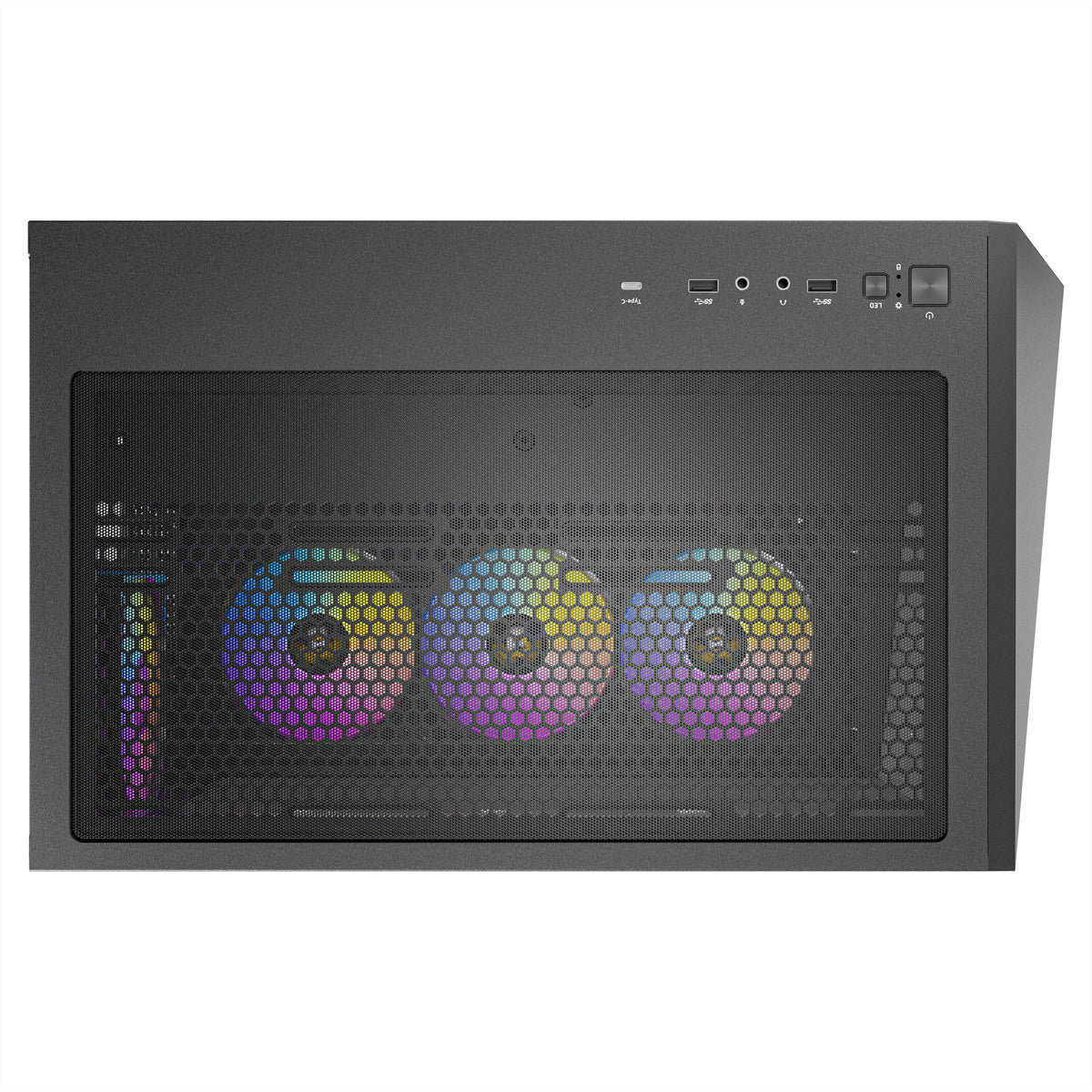 Antec Constellation C5 ARGB – Midi-Tower PC-Gehäuse, 7×ARGB-Lüfter, 270° Glas, USB-C 3.2 Gen 2, Schwarz