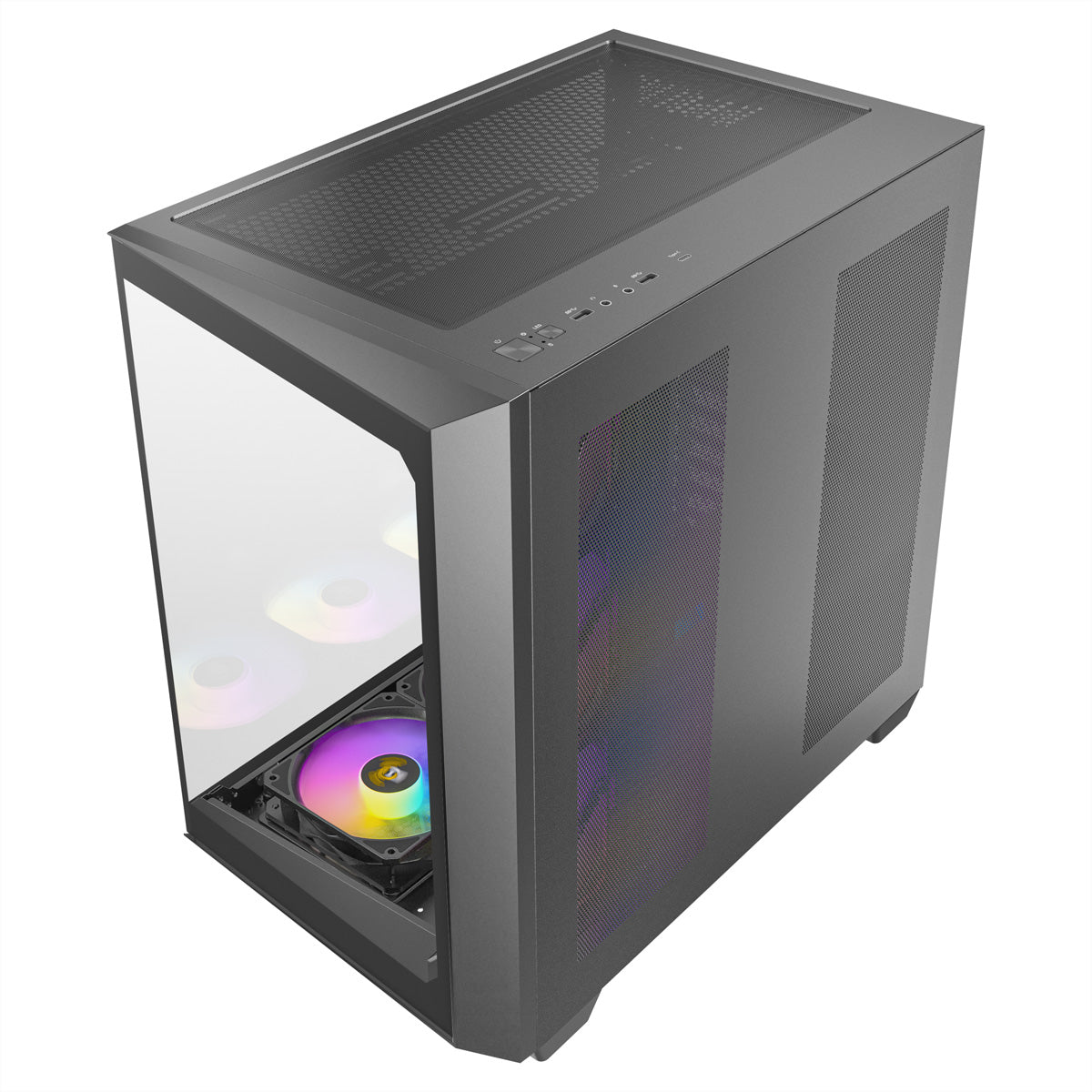 Antec Constellation C5 ARGB – Midi-Tower PC-Gehäuse, 7×ARGB-Lüfter, 270° Glas, USB-C 3.2 Gen 2, Schwarz