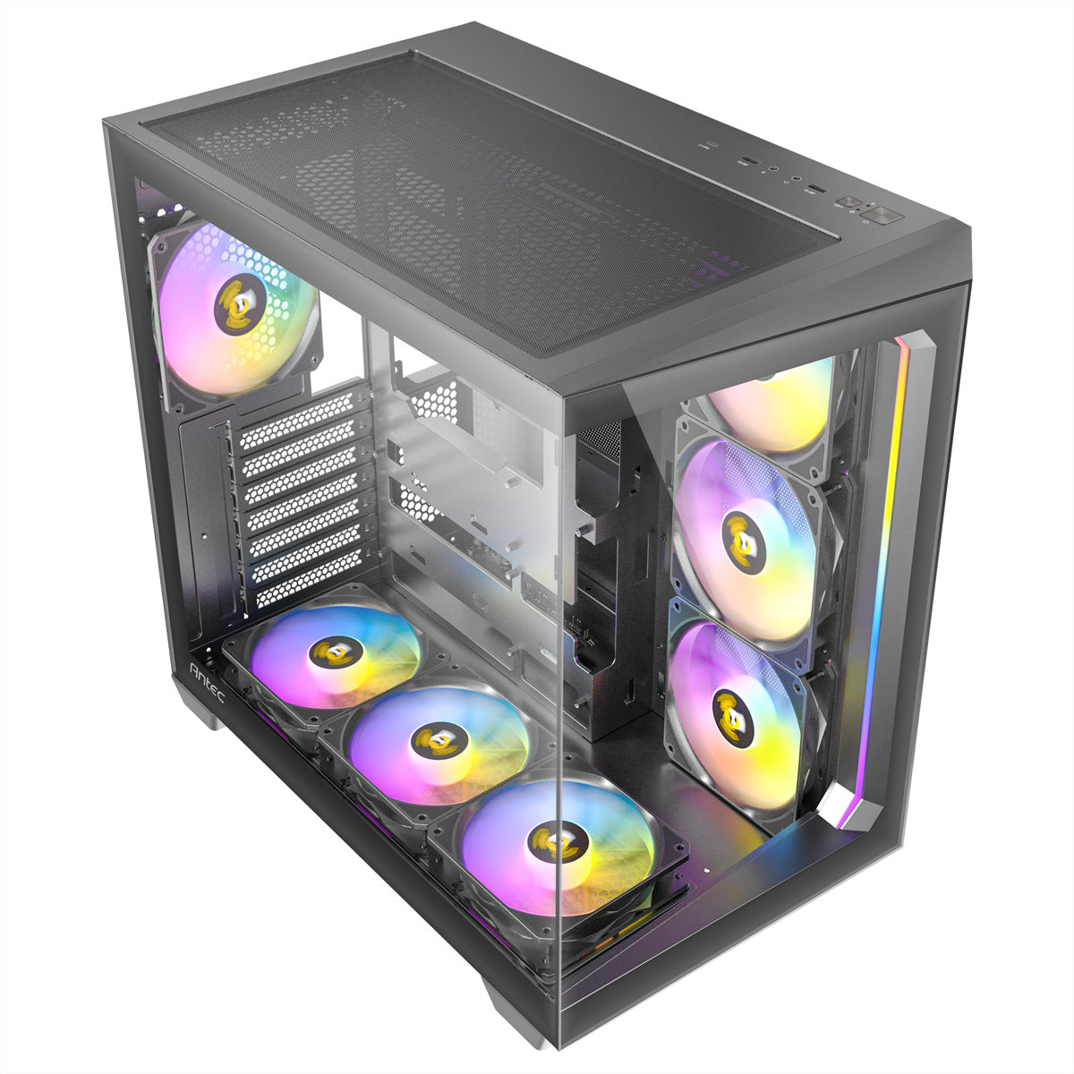 Antec Constellation C5 ARGB – Midi-Tower PC-Gehäuse, 7×ARGB-Lüfter, 270° Glas, USB-C 3.2 Gen 2, Schwarz