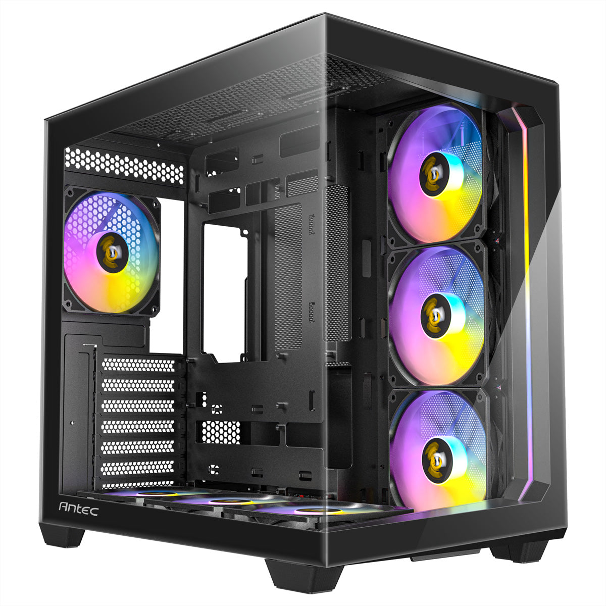 Antec Constellation C5 ARGB – Midi-Tower PC-Gehäuse, 7×ARGB-Lüfter, 270° Glas, USB-C 3.2 Gen 2, Schwarz