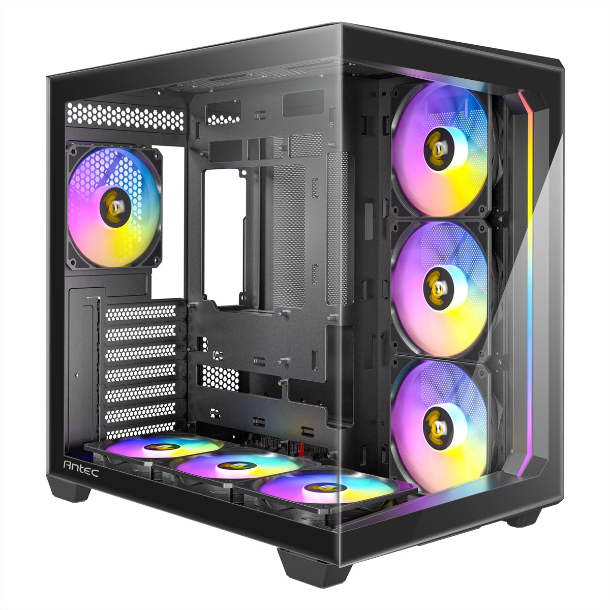 Antec Constellation C5 ARGB – Midi-Tower PC-Gehäuse, 7×ARGB-Lüfter, 270° Glas, USB-C 3.2 Gen 2, Schwarz