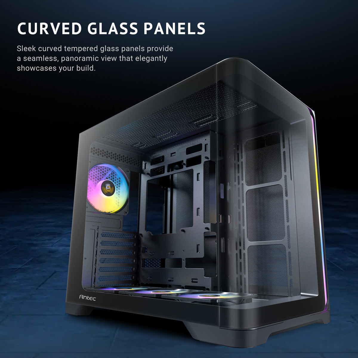 Antec Constellation C5 Curve – PC-Gehäuse Midi-Tower – 4×120 mm Lüfter, USB-C 3,2 Gen2, 360 mm Radiator
