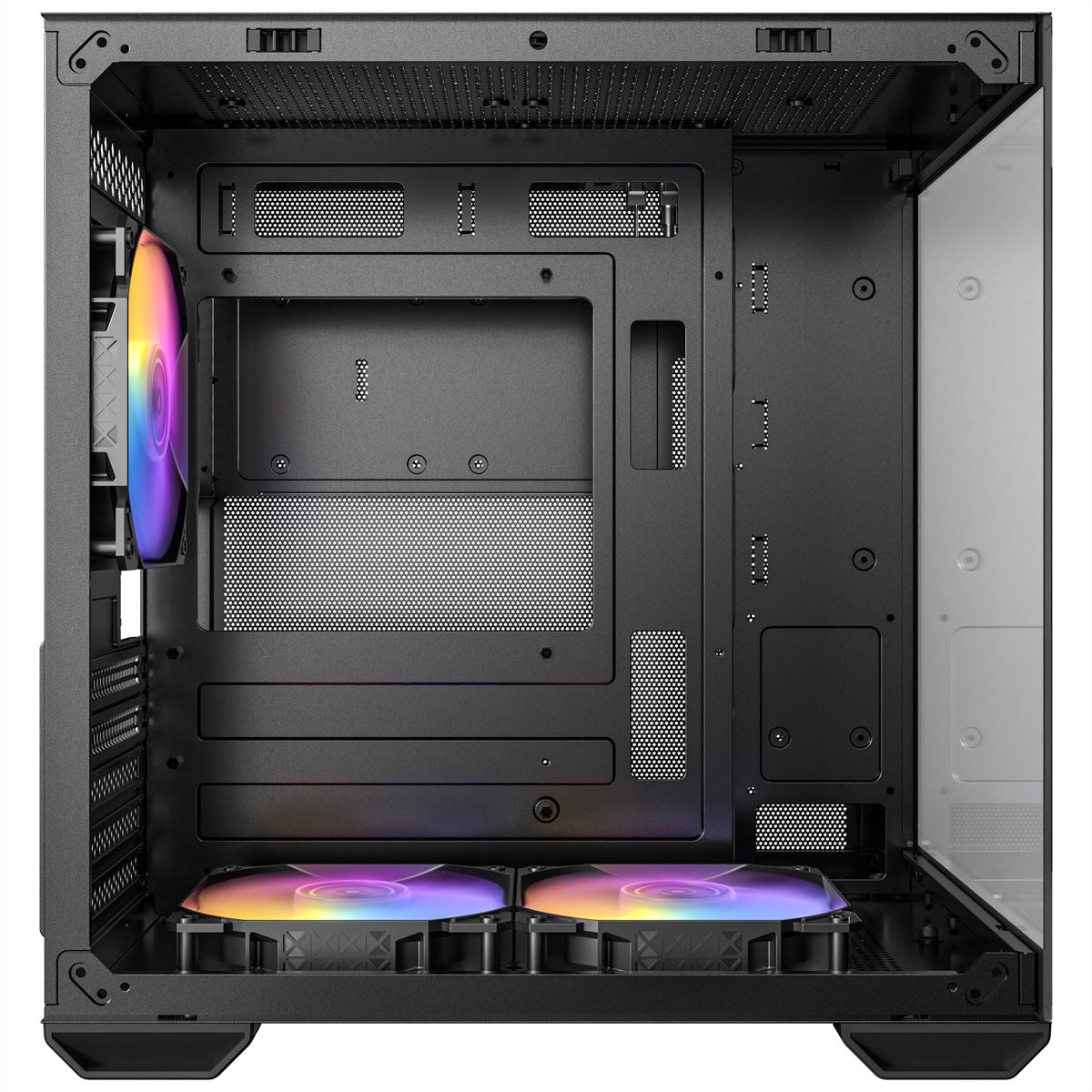 Antec CX60M – PC-Gehäuse (Mini Tower, micro-ATX) – Schwarz, 5 Erweiterungsslots, 3×2,5", 1×3,5", USB-C 10 Gbit