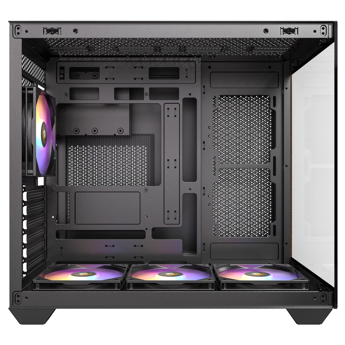 Antec CX800 – PC-Gehäuse – Midi Tower, ATX, Schwarz/Holz, Seitenfenster, 3×120 mm Lüfter, 2×3,5"+2×2,5"