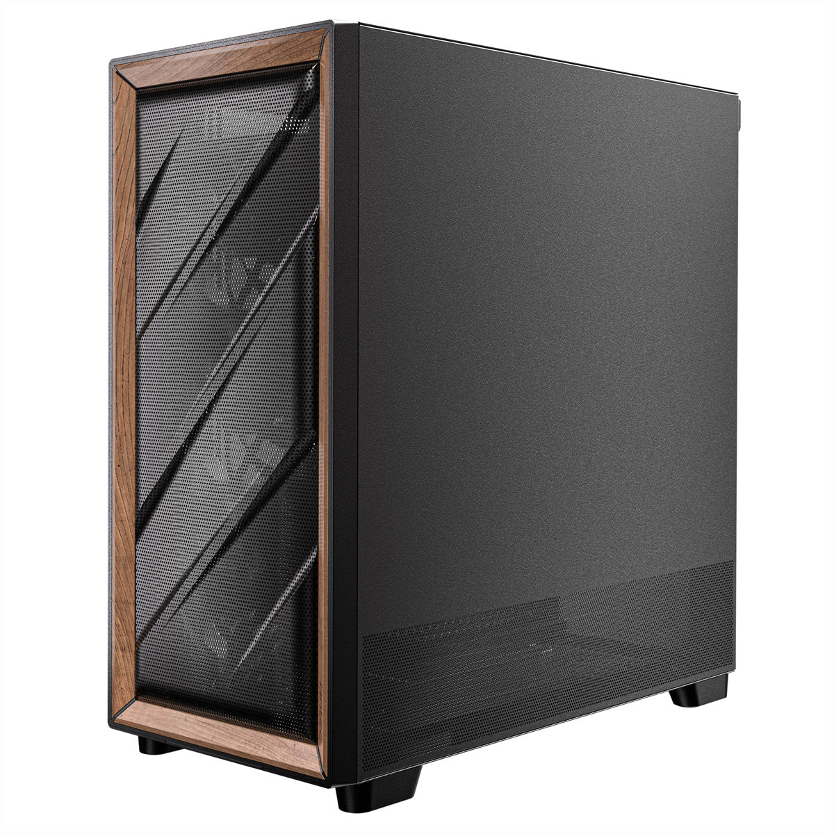 Antec FLUX – PC-Gehäuse – Midi-Tower ATX, Schwarz, Seitenfenster, 5× Lüfter, 360/420 mm Radiatorunterstützung