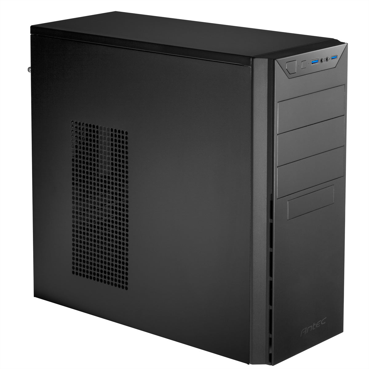 Antec VSK 4000B-U3/U2 – PC-Gehäuse – ATX/mATX Midi-Tower, Schwarz, 2×USB 3.0, 7×Erweiterungsslots, 5×3,5"