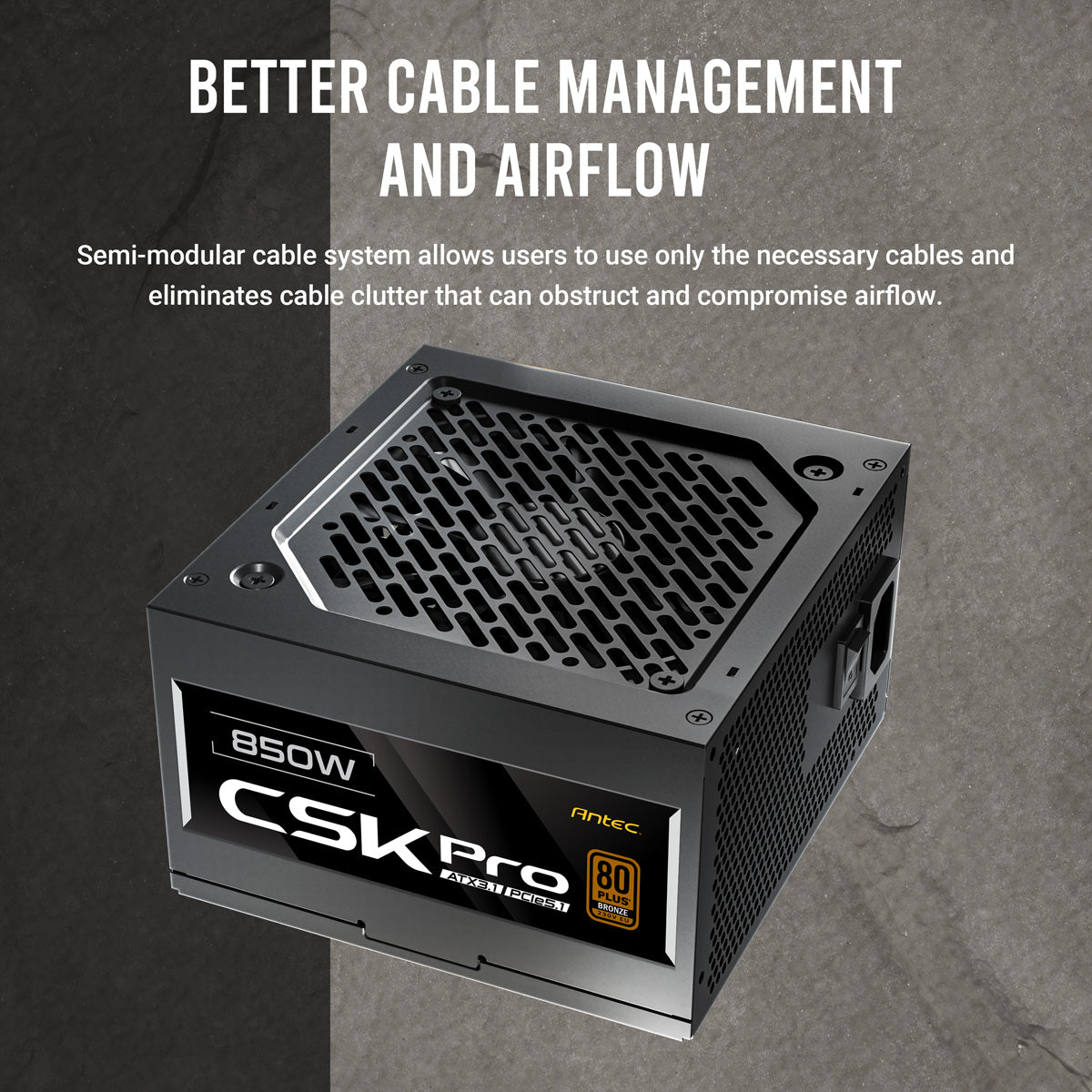 Antec CSK850 PRO ATX Netzteil 850 W 80 PLUS Bronze – semi-modular, ATX 3.1, 12VHPWR