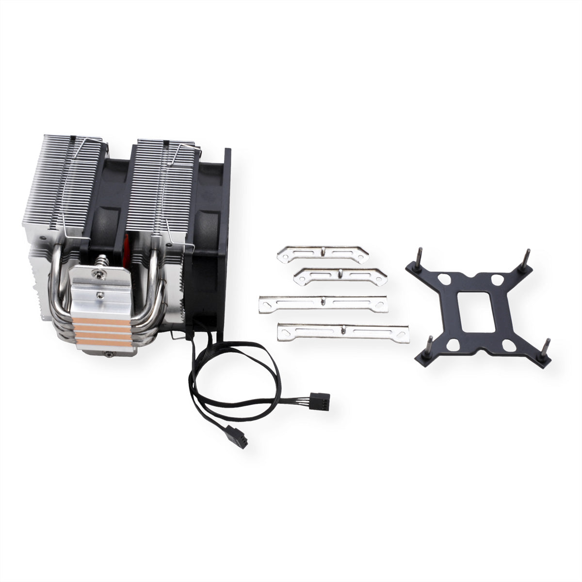Xilence M504D – CPU-Kühler – 2×92 mm PWM, 4 Heatpipes, 180 W, für AM5, AM4, LGA 1700 und andere, Schwarz/Rot