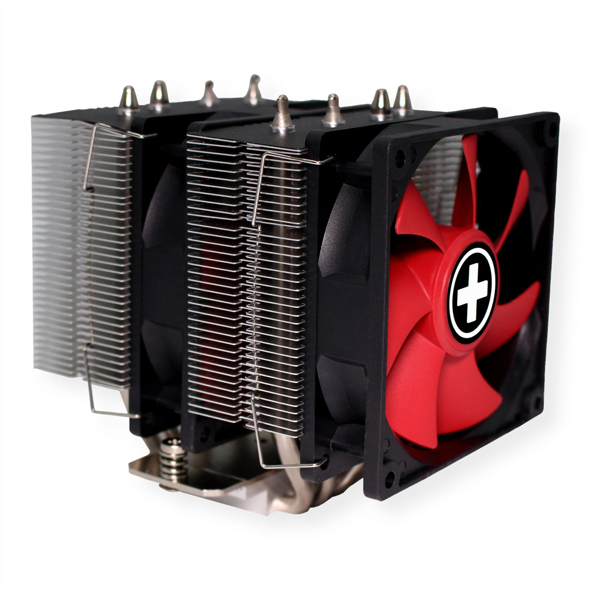 Xilence M504D – CPU-Kühler – 2×92 mm PWM, 4 Heatpipes, 180 W, für AM5, AM4, LGA 1700 und andere, Schwarz/Rot