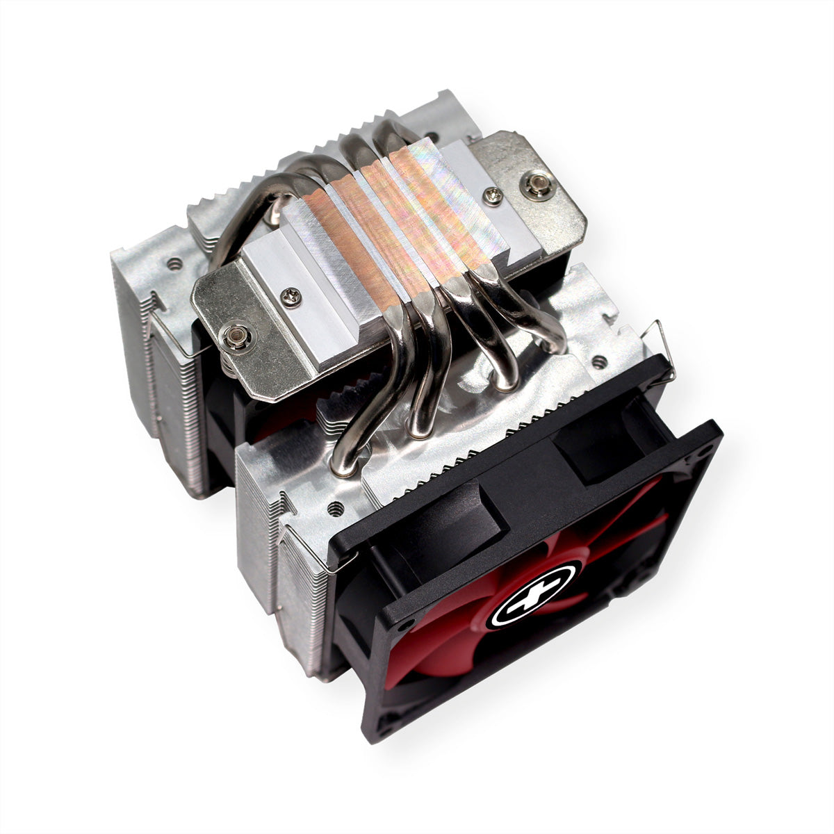 Xilence M504D – CPU-Kühler – 2×92 mm PWM, 4 Heatpipes, 180 W, für AM5, AM4, LGA 1700 und andere, Schwarz/Rot